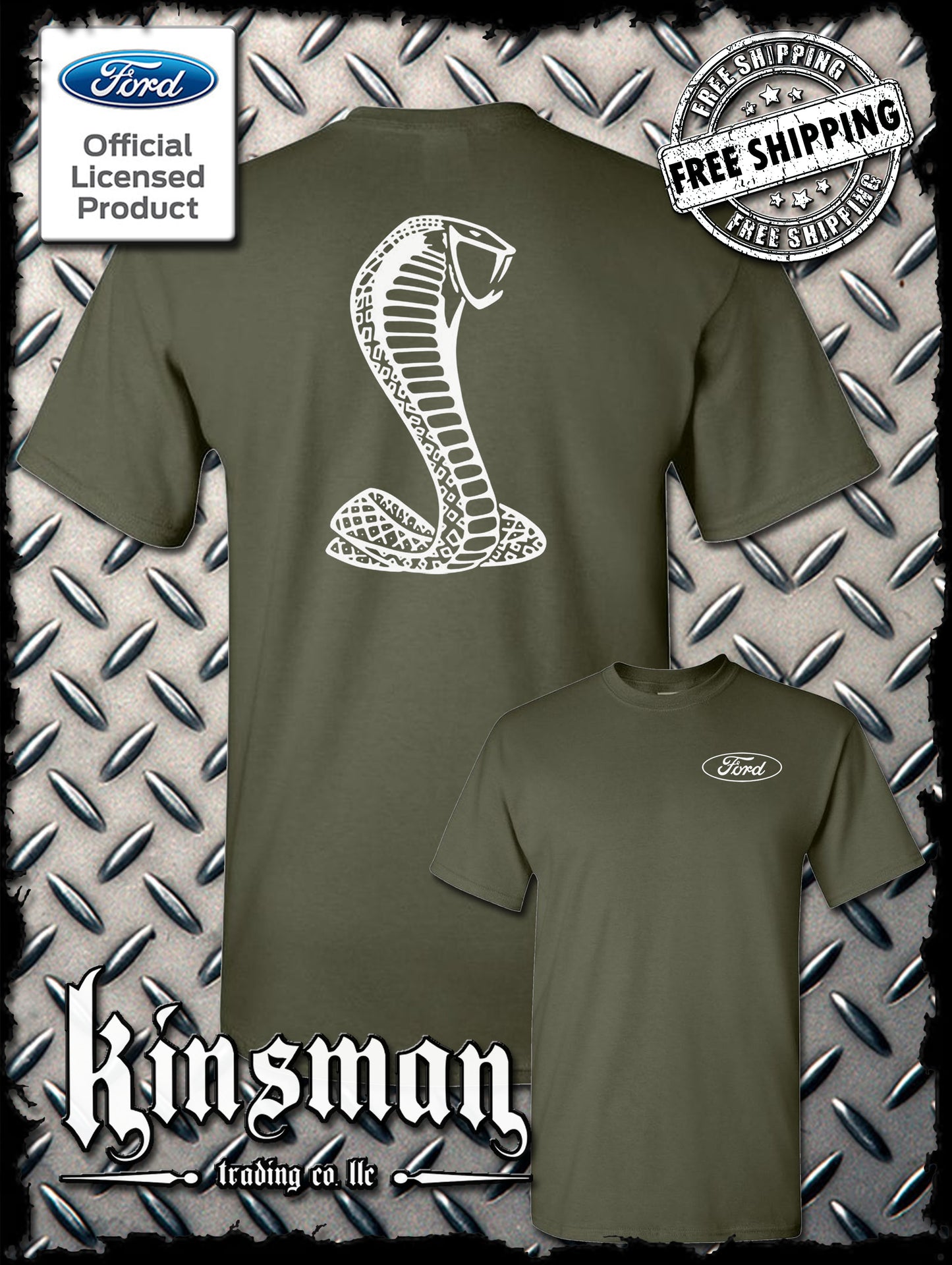 Licensed Ford Cobra Mustang Shelby T-Shirt / Official Product