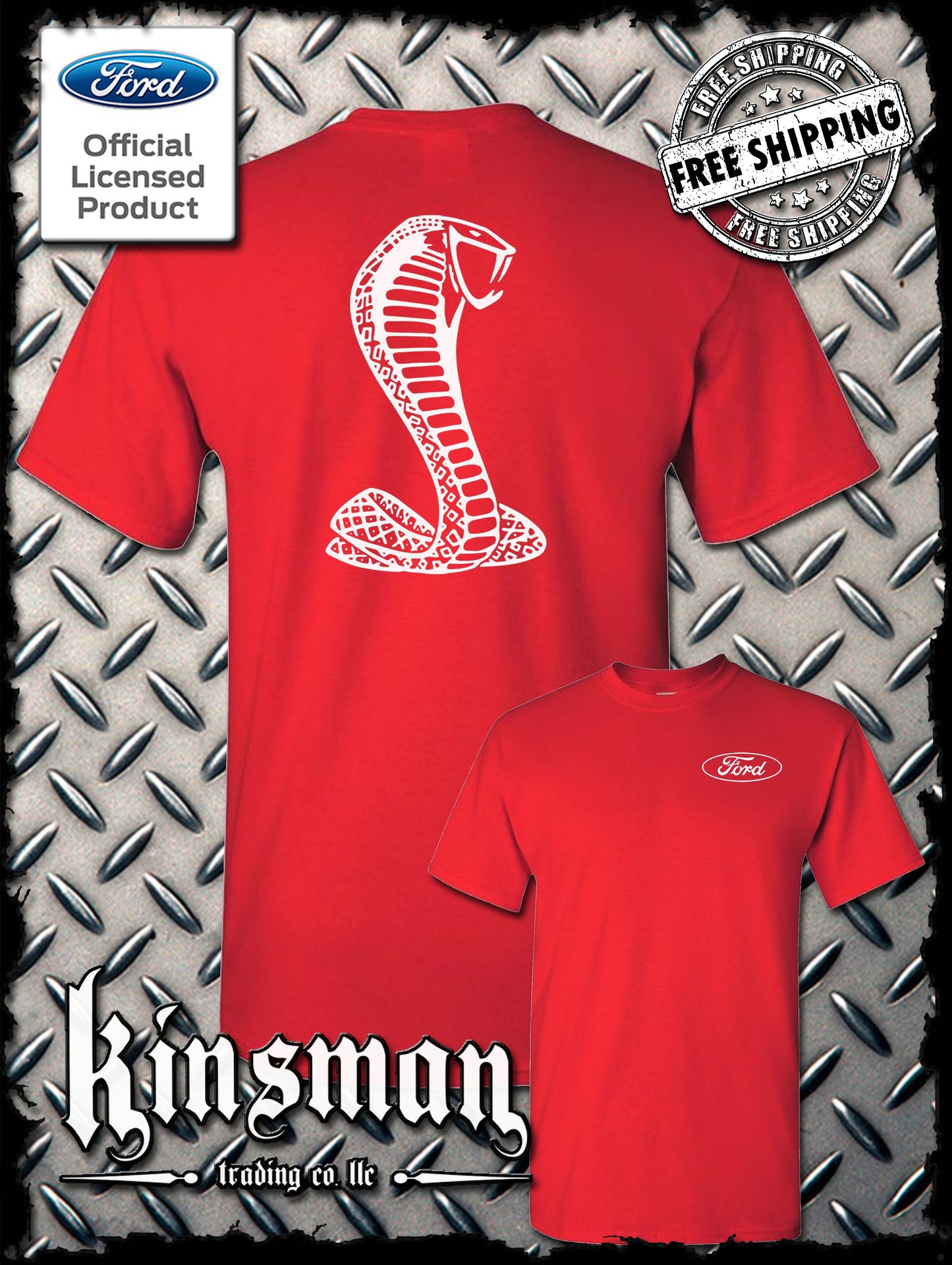 Licensed Ford Cobra Mustang Shelby T-Shirt / Official Product