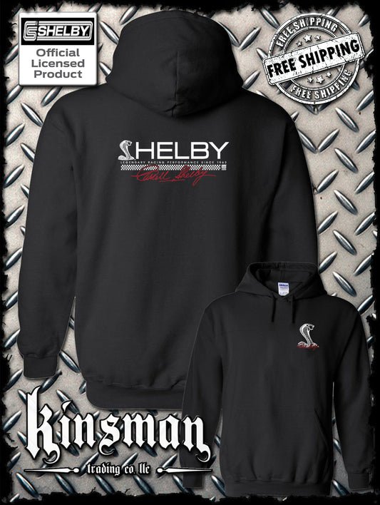 Carroll Shelby Cobra Strip Logo 2-Sided Hoodie / Sweatshirt