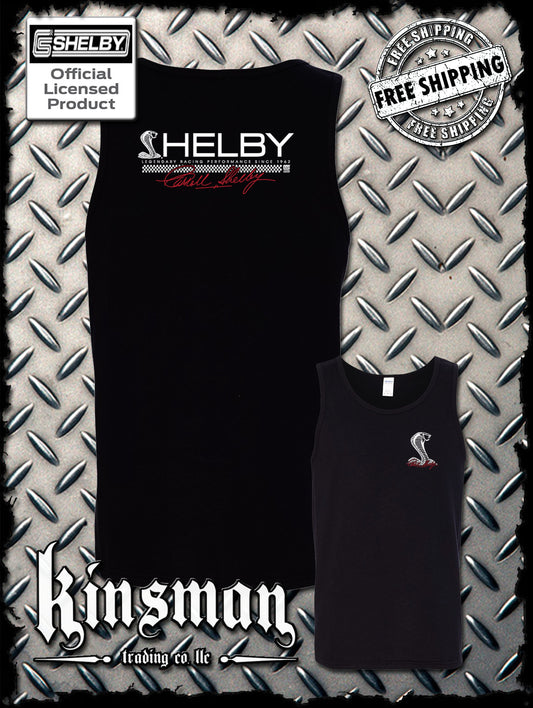 Carroll Shelby Cobra Strip Logo 2-Sided Tank Top T-Shirt