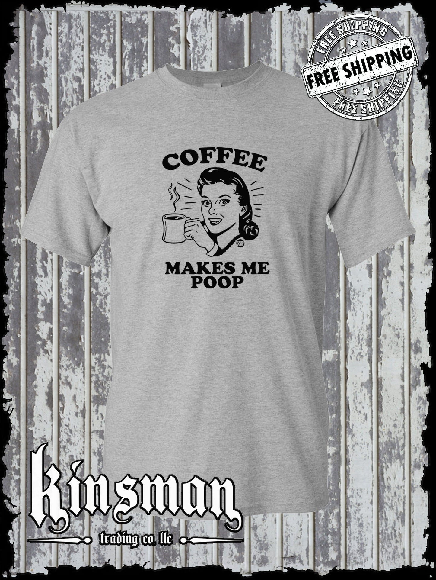 Coffee Makes Me Poop T-Shirt Todd Goldman Licensed