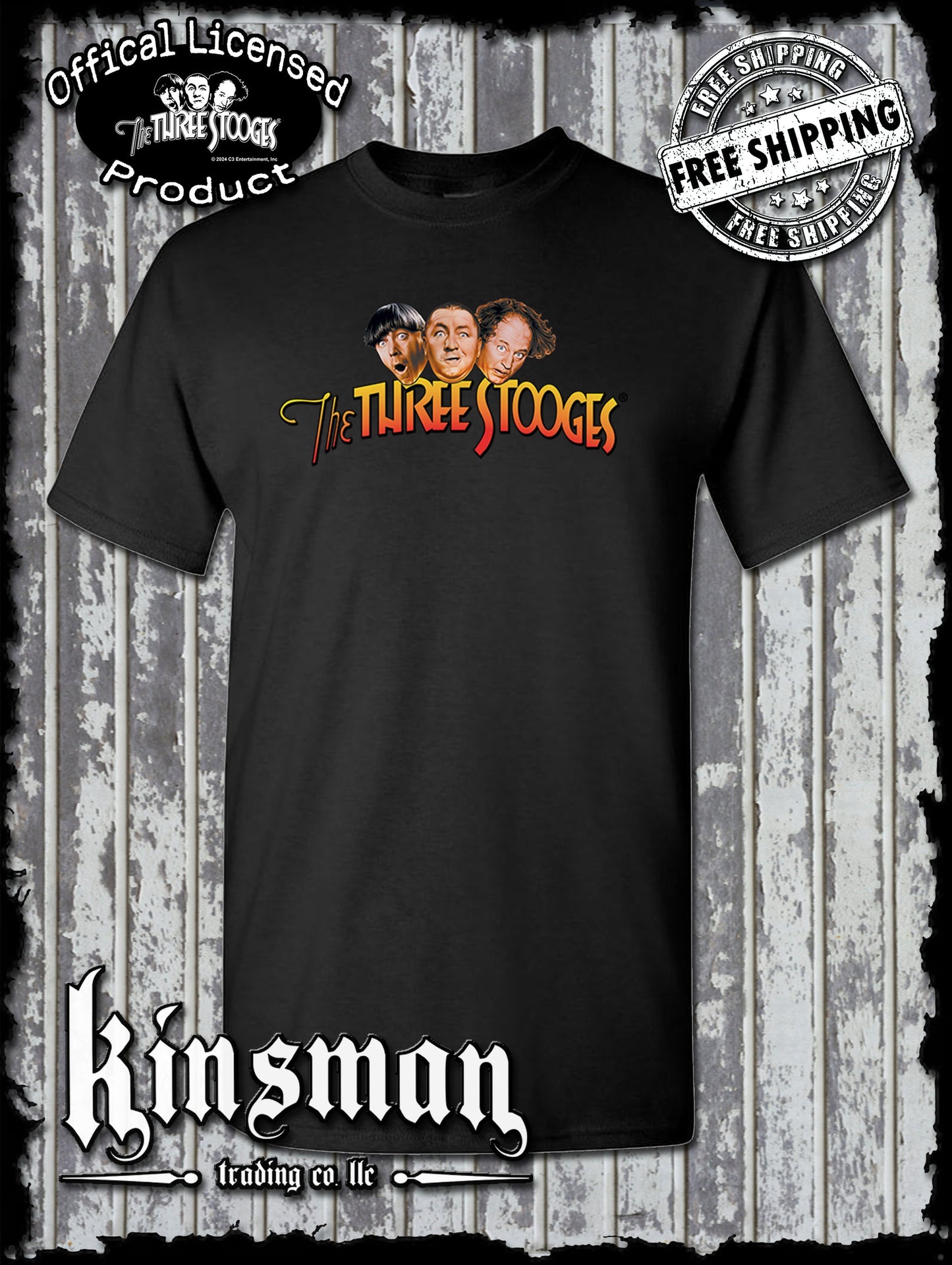 Three Stooges Classic Color Logo T-Shirt