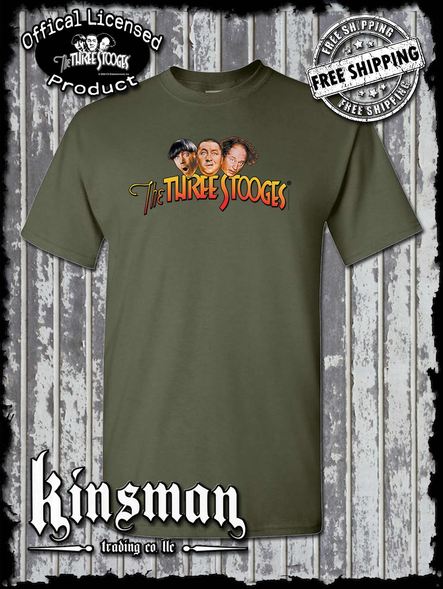 Three Stooges Classic Color Logo T-Shirt