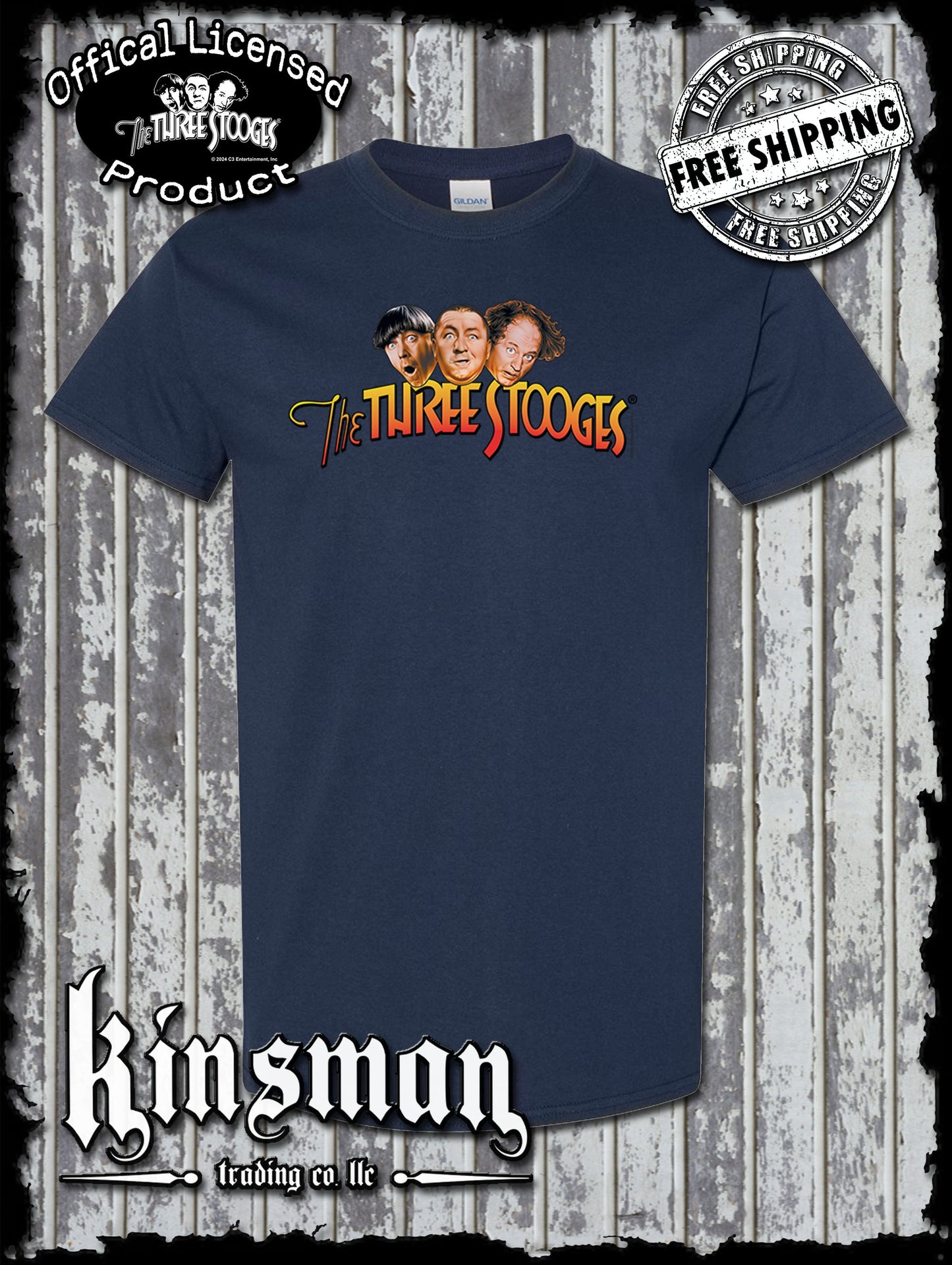 Three Stooges Classic Color Logo T-Shirt