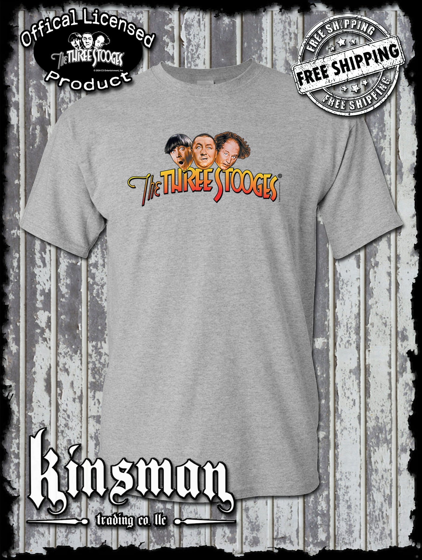 Three Stooges Classic Color Logo T-Shirt
