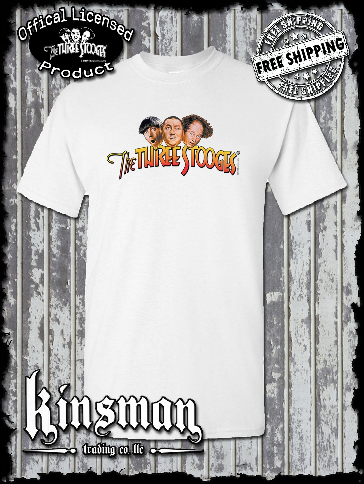 Three Stooges Classic Color Logo T-Shirt