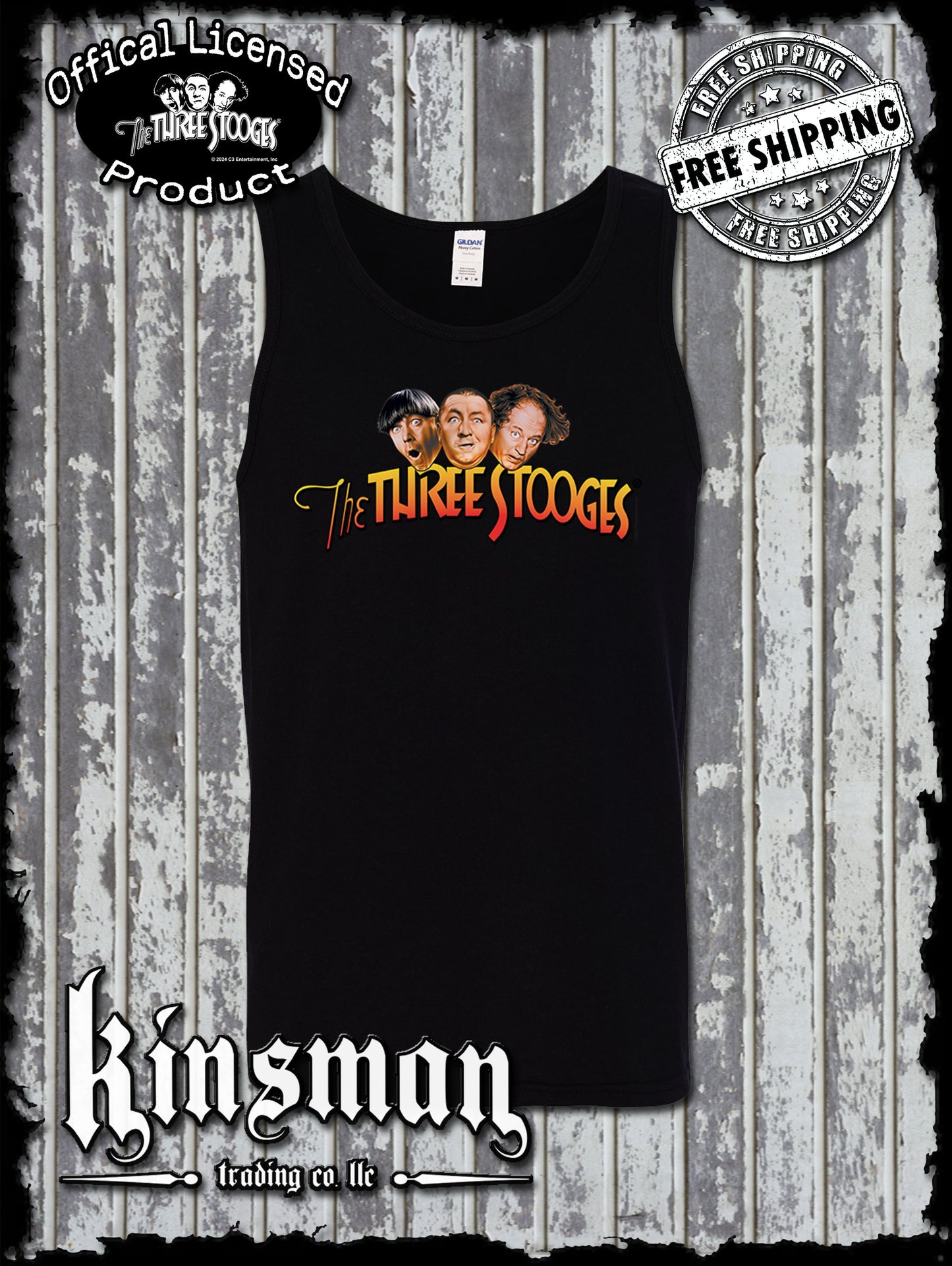 Three Stooges Classic Color Logo Tank Top T-Shirt
