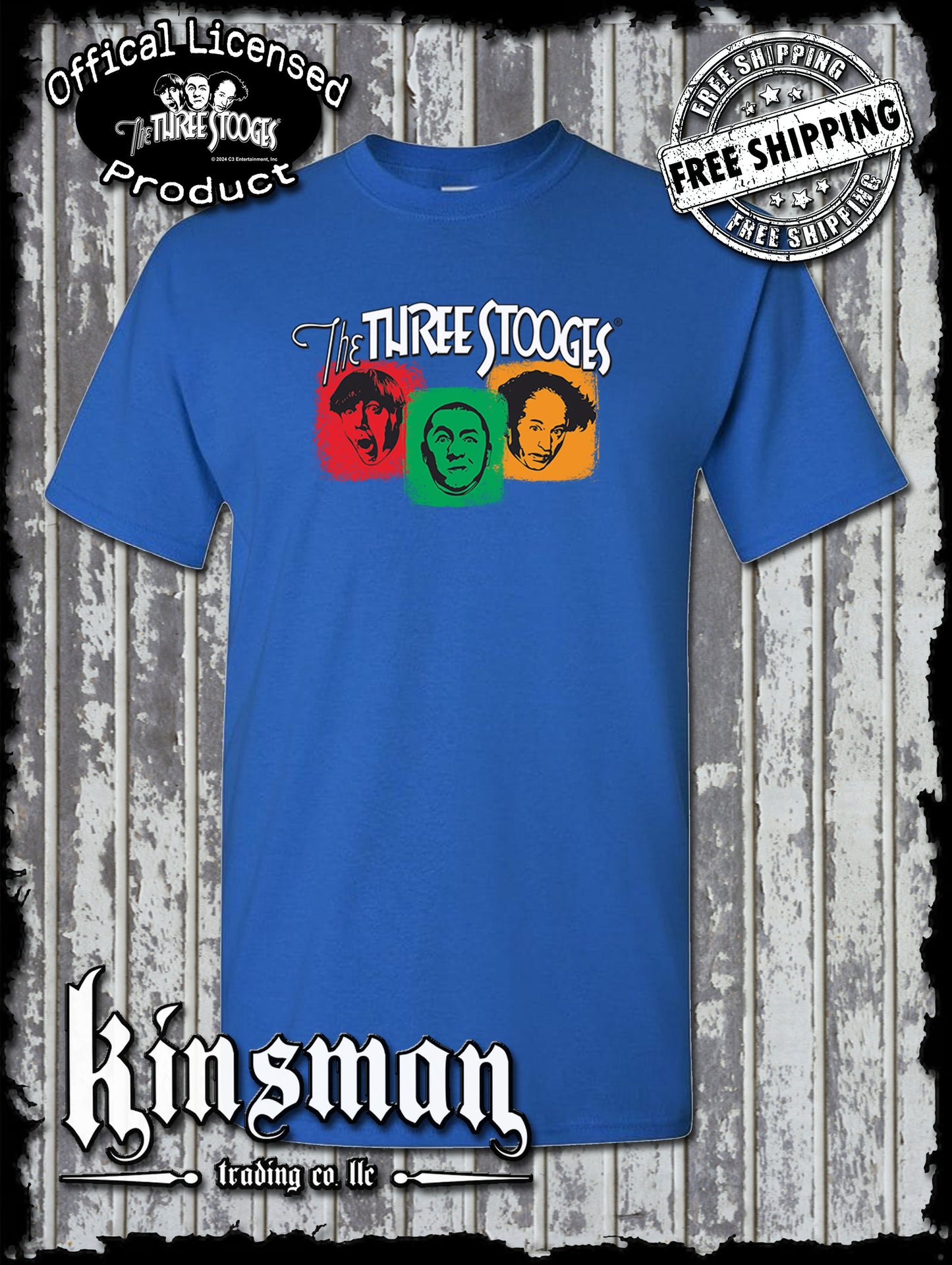 Three Stooges Colorful Logo T-Shirt