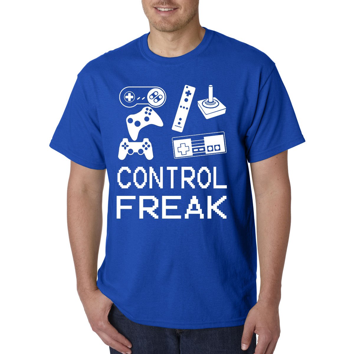 CONTROL FREAK Gamer T-Shirt - Funny Video Game Controller Tee Old School