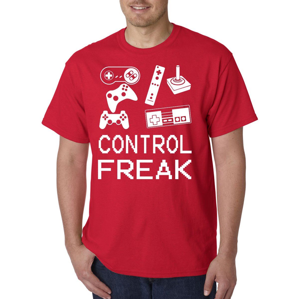 CONTROL FREAK Gamer T-Shirt - Funny Video Game Controller Tee Old School