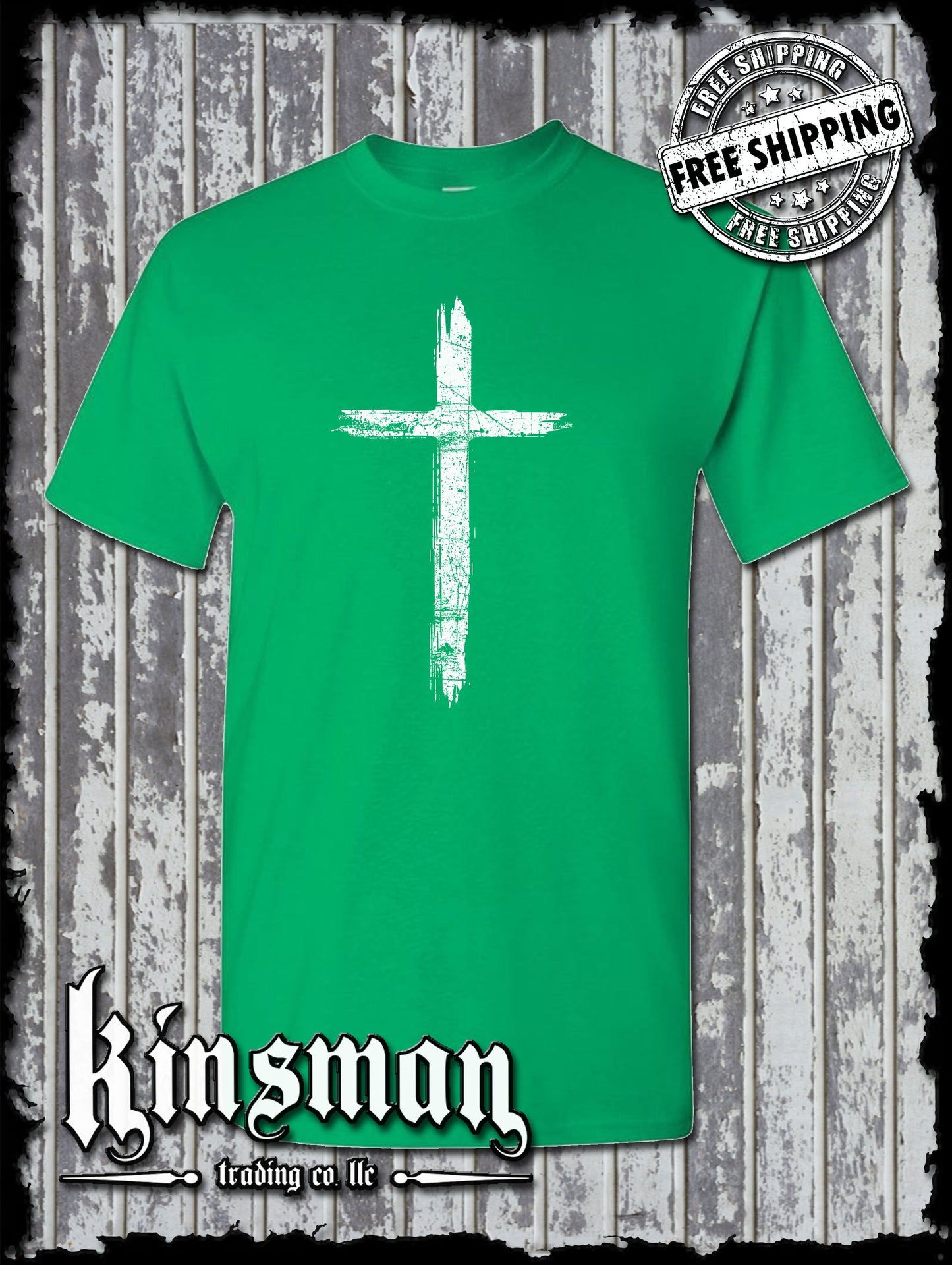 Cross Distressed Crucifix T-Shirt / Catholic Christian Jesus God Faith
