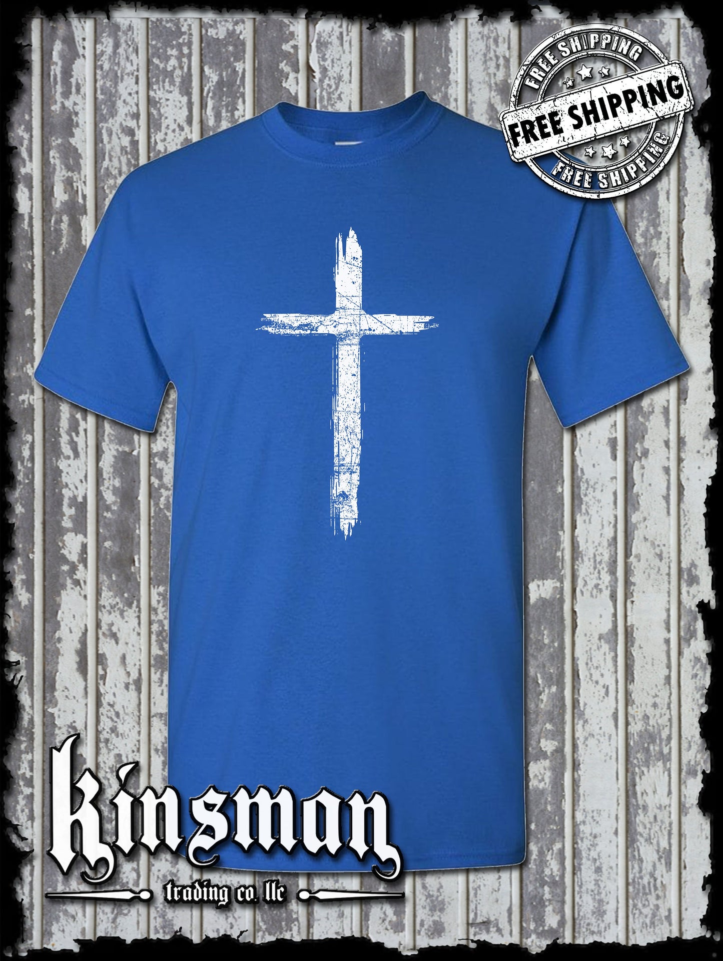 Cross Distressed Crucifix T-Shirt / Catholic Christian Jesus God Faith