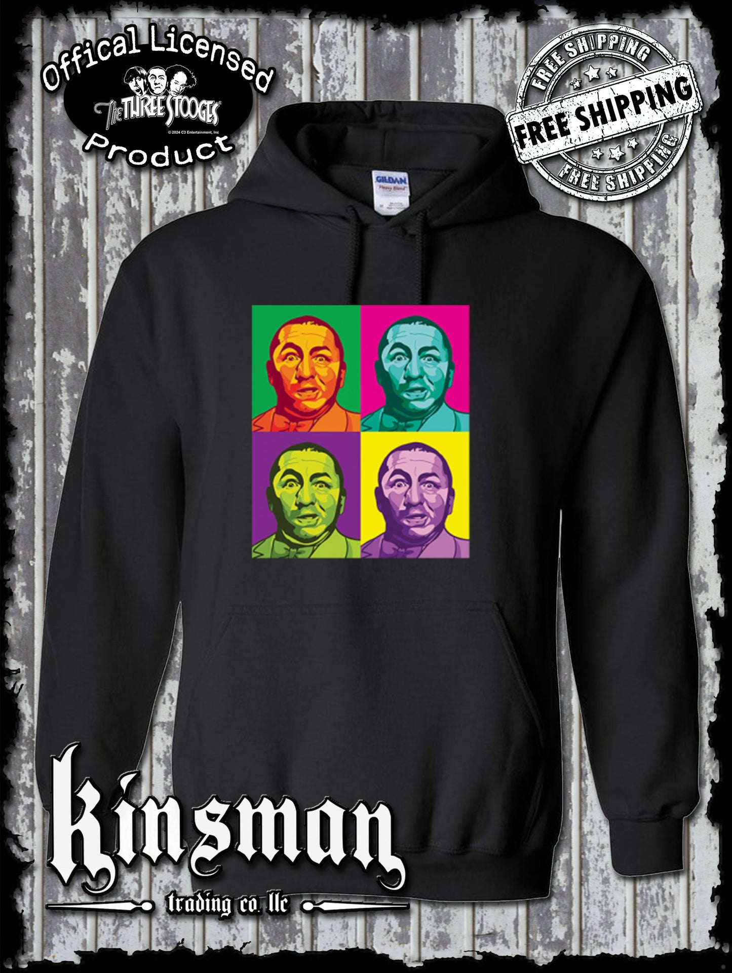 Three Stooges Curly Squared Hoodie / Sweatshirt