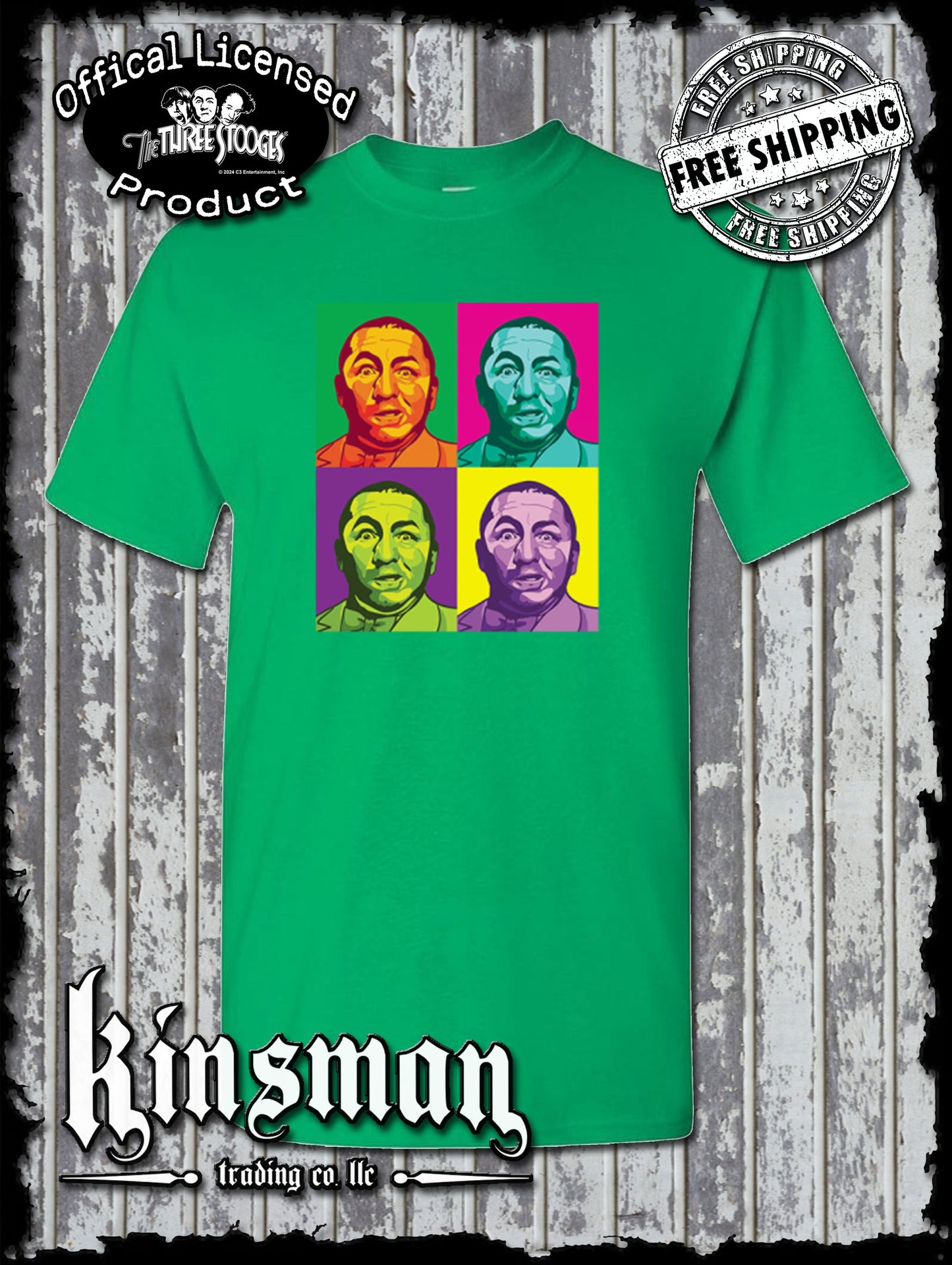 Three Stooges Curly Squared T-Shirt