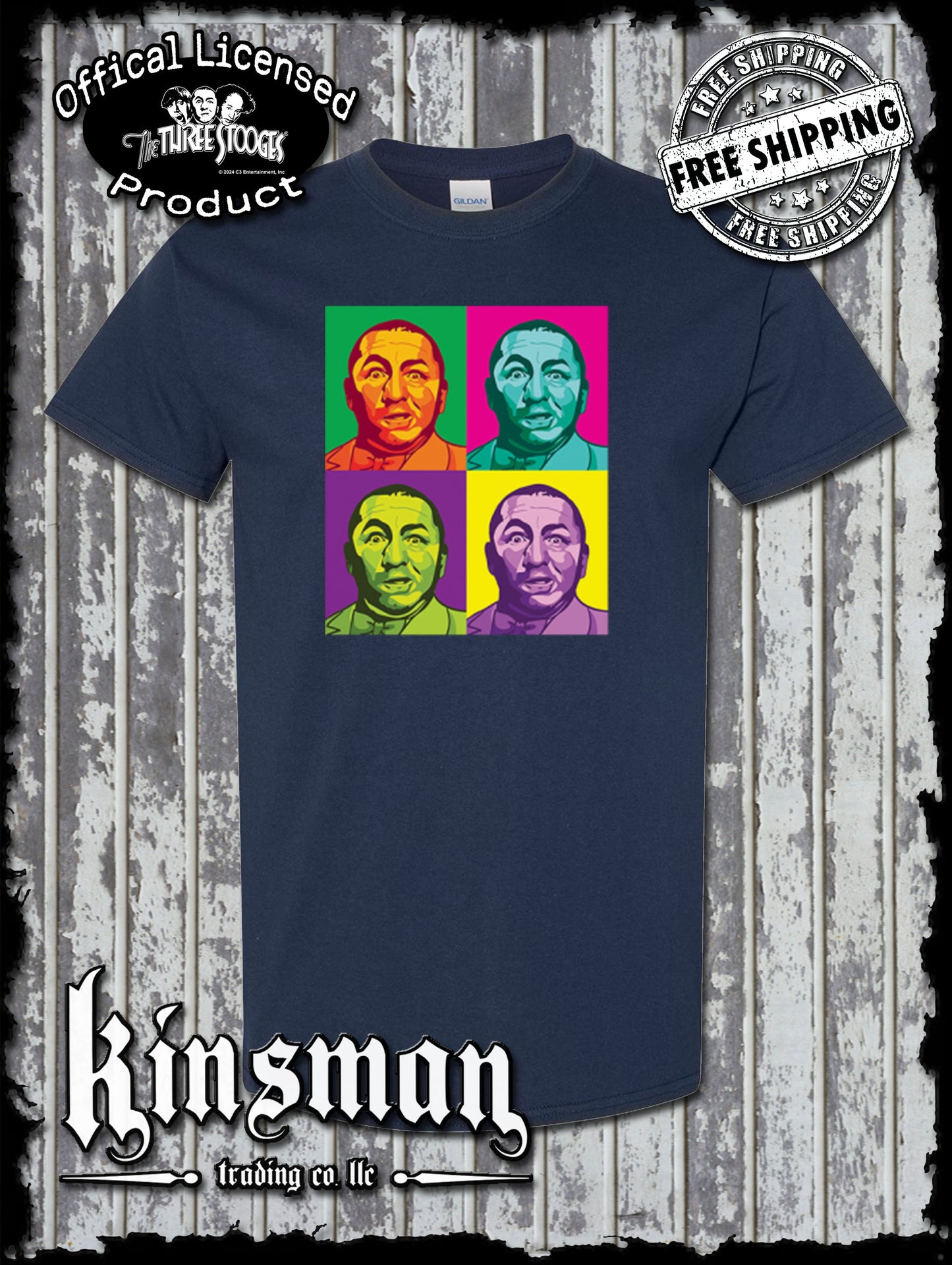 Three Stooges Curly Squared T-Shirt
