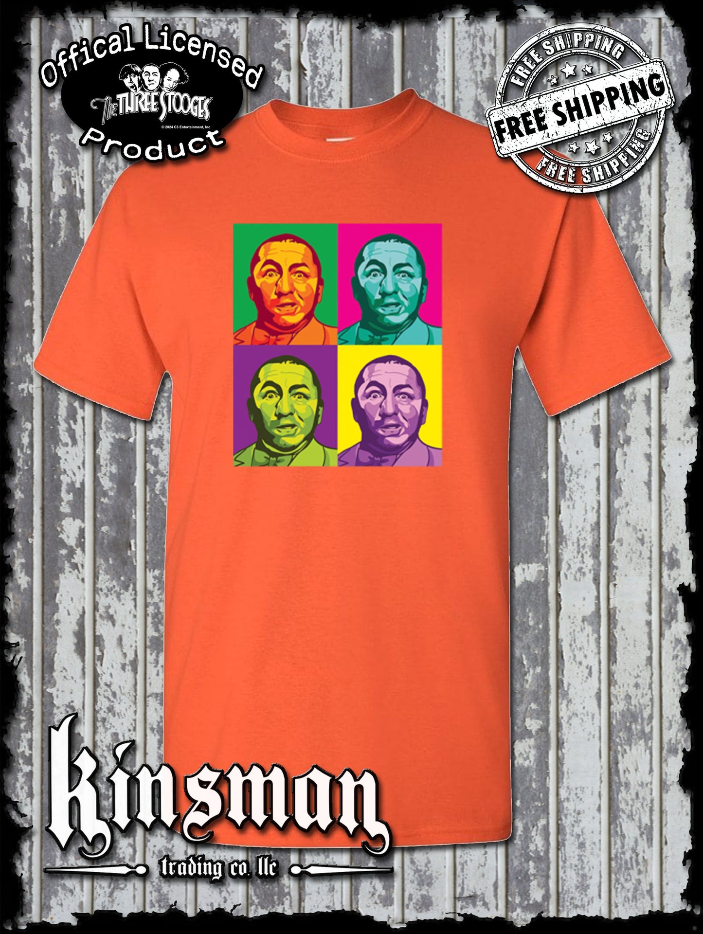 Three Stooges Curly Squared T-Shirt