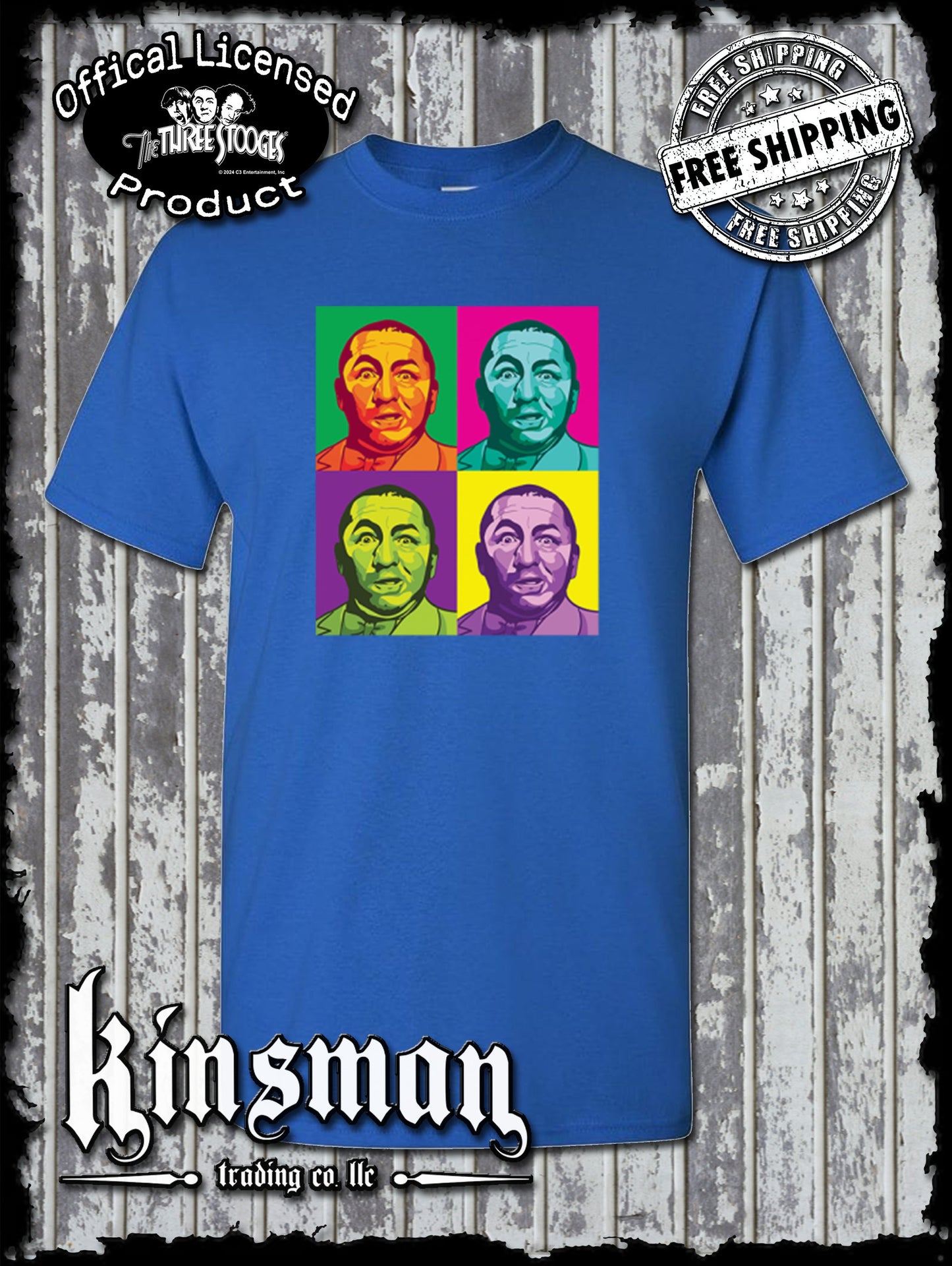 Three Stooges Curly Squared T-Shirt