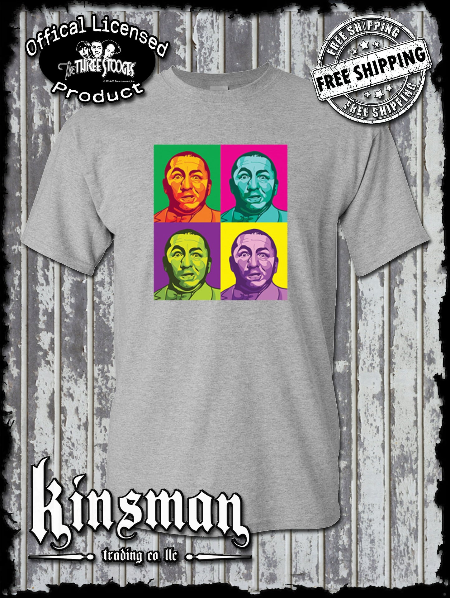 Three Stooges Curly Squared T-Shirt