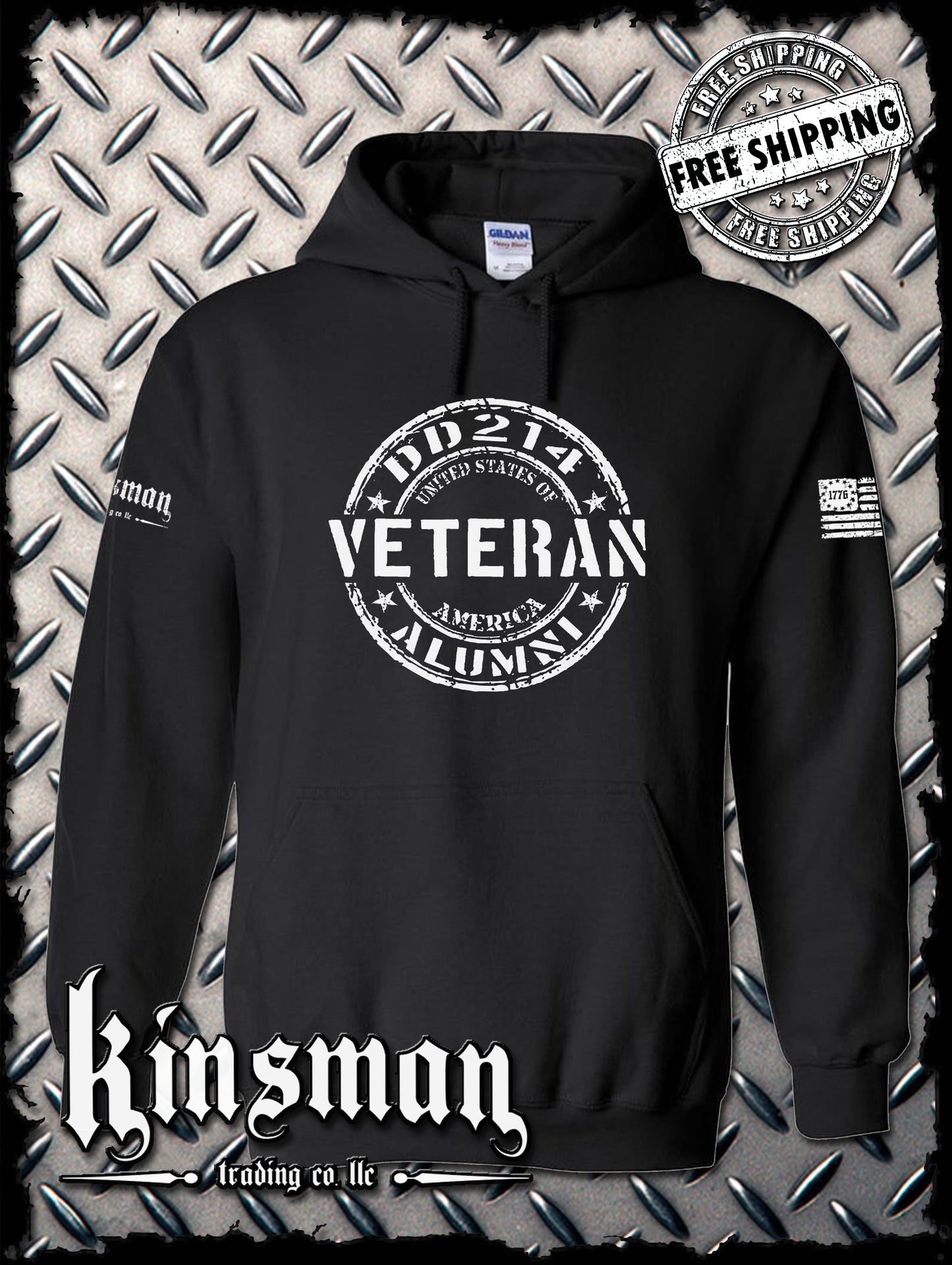 DD214 Alumni Veteran USA Military Hoodie / Sweatshirt Army Marines Navy Air Force Veterans Day