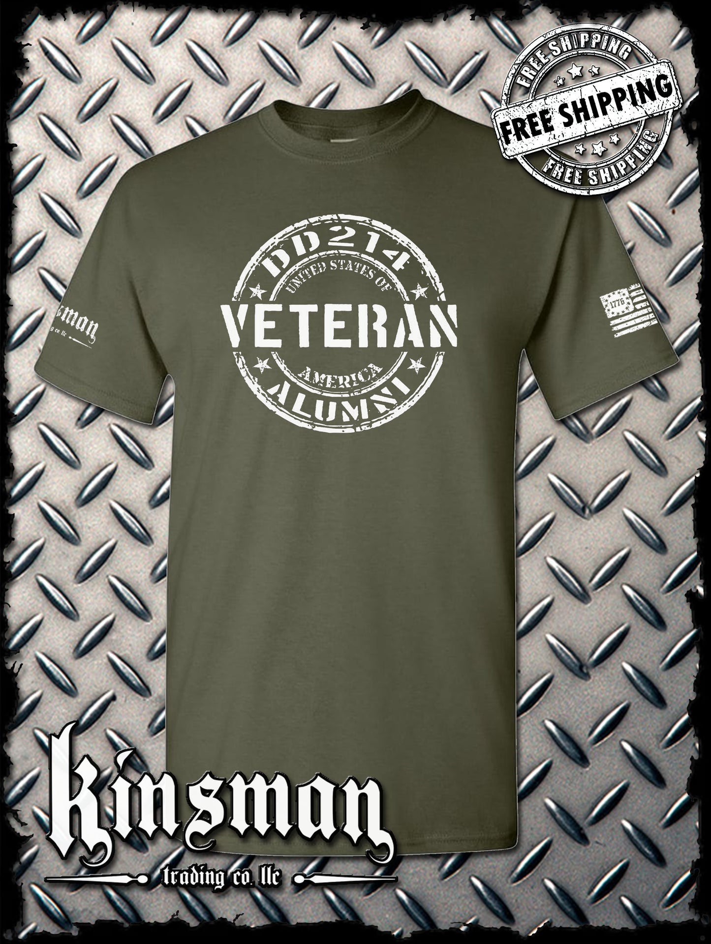 DD214 Alumni Veteran USA Military T-Shirt Army Marines Navy Air Force Veterans Day