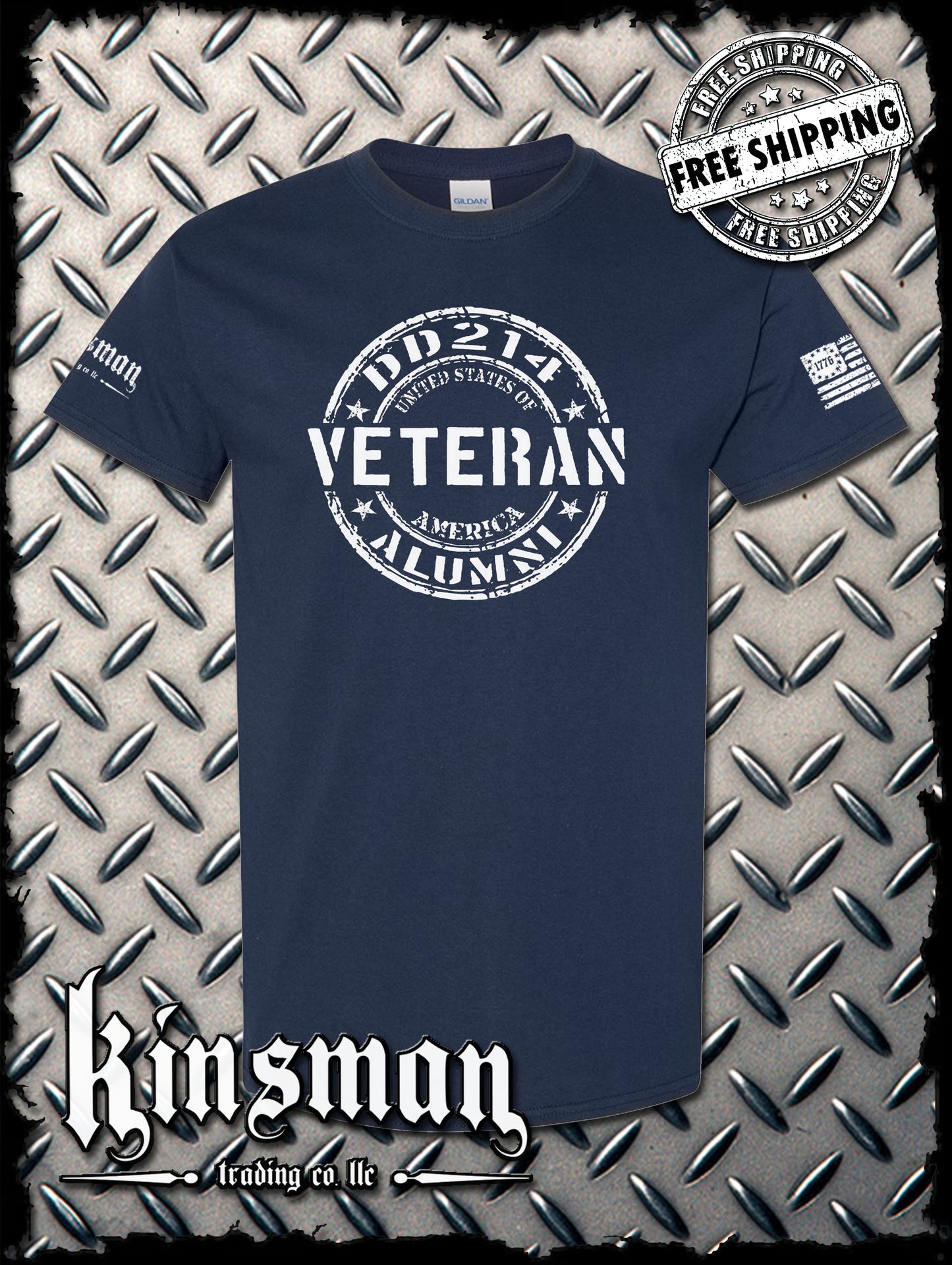 DD214 Alumni Veteran USA Military T-Shirt Army Marines Navy Air Force Veterans Day