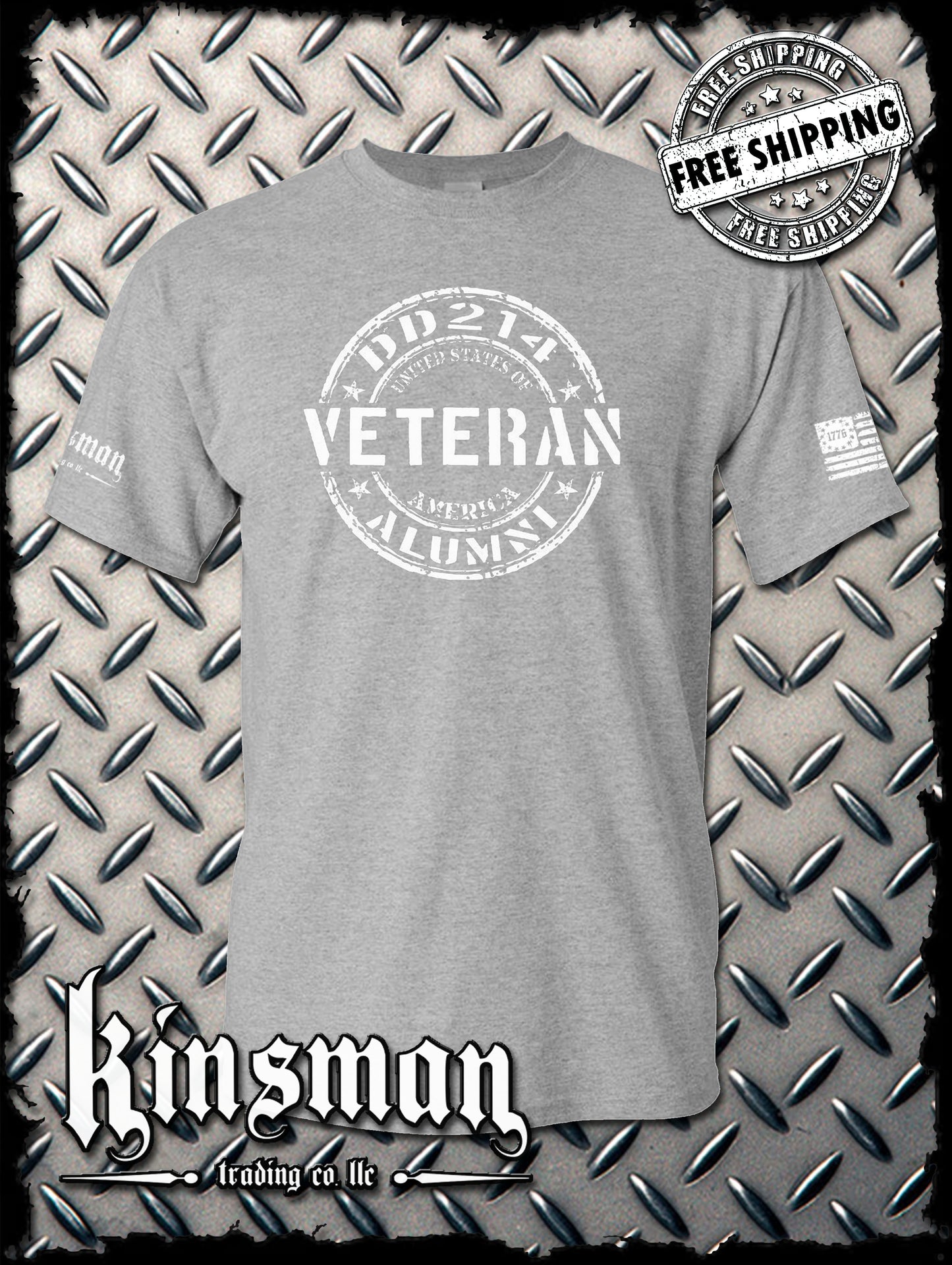DD214 Alumni Veteran USA Military T-Shirt Army Marines Navy Air Force Veterans Day