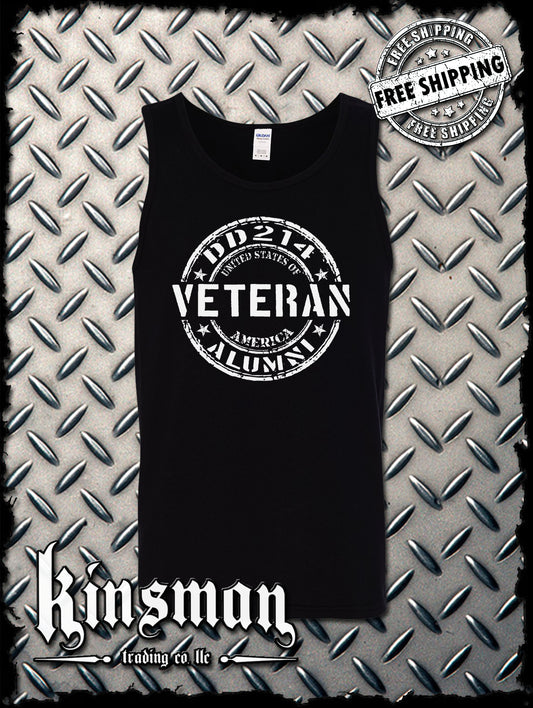 DD214 Alumni Veteran USA Military Tank Top T-Shirt Army Marines Navy Air Force Veterans Day