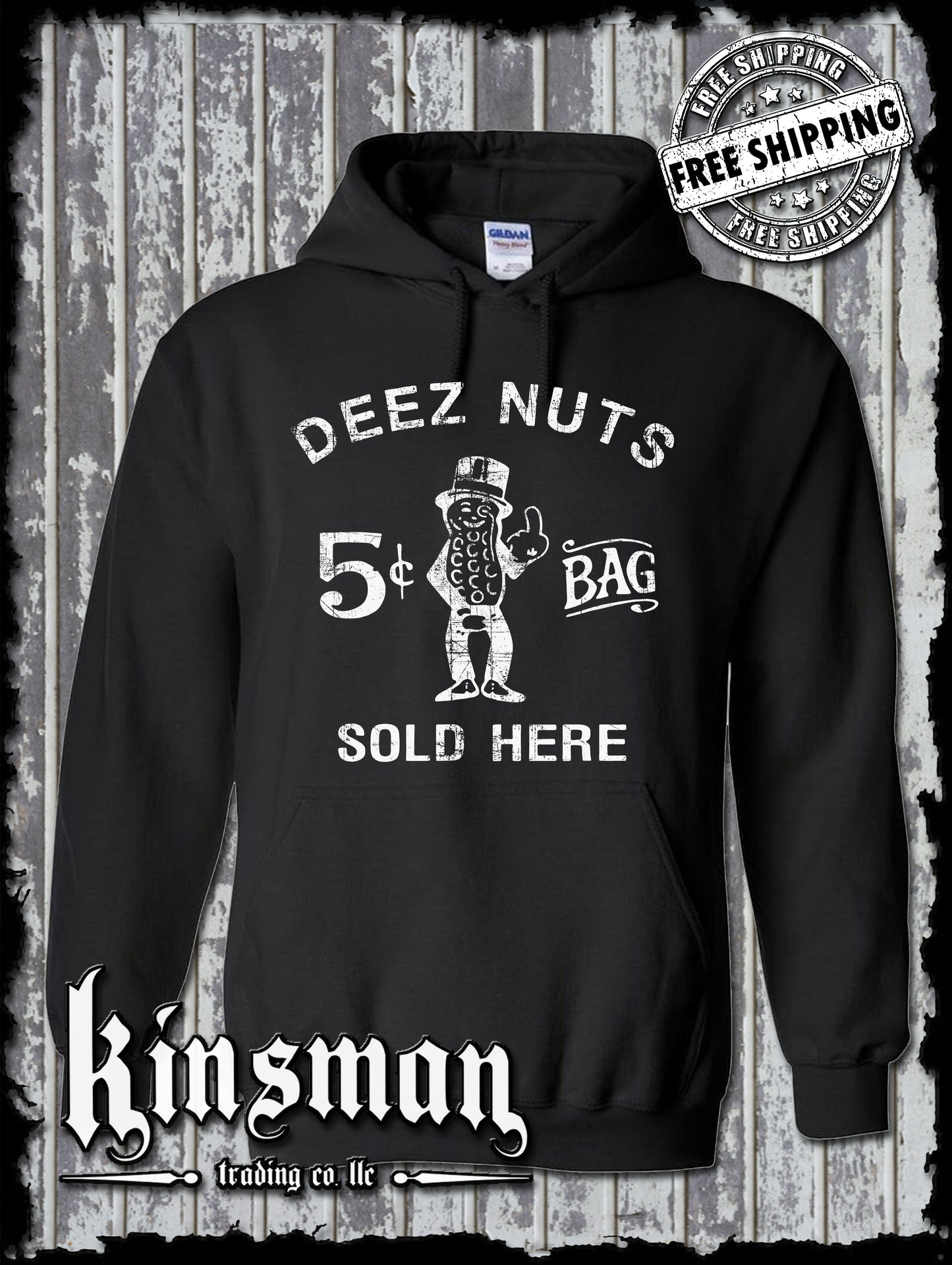 Deez Nuts Sold Here Hoodie - Funny Adult's Only Rude College Humor