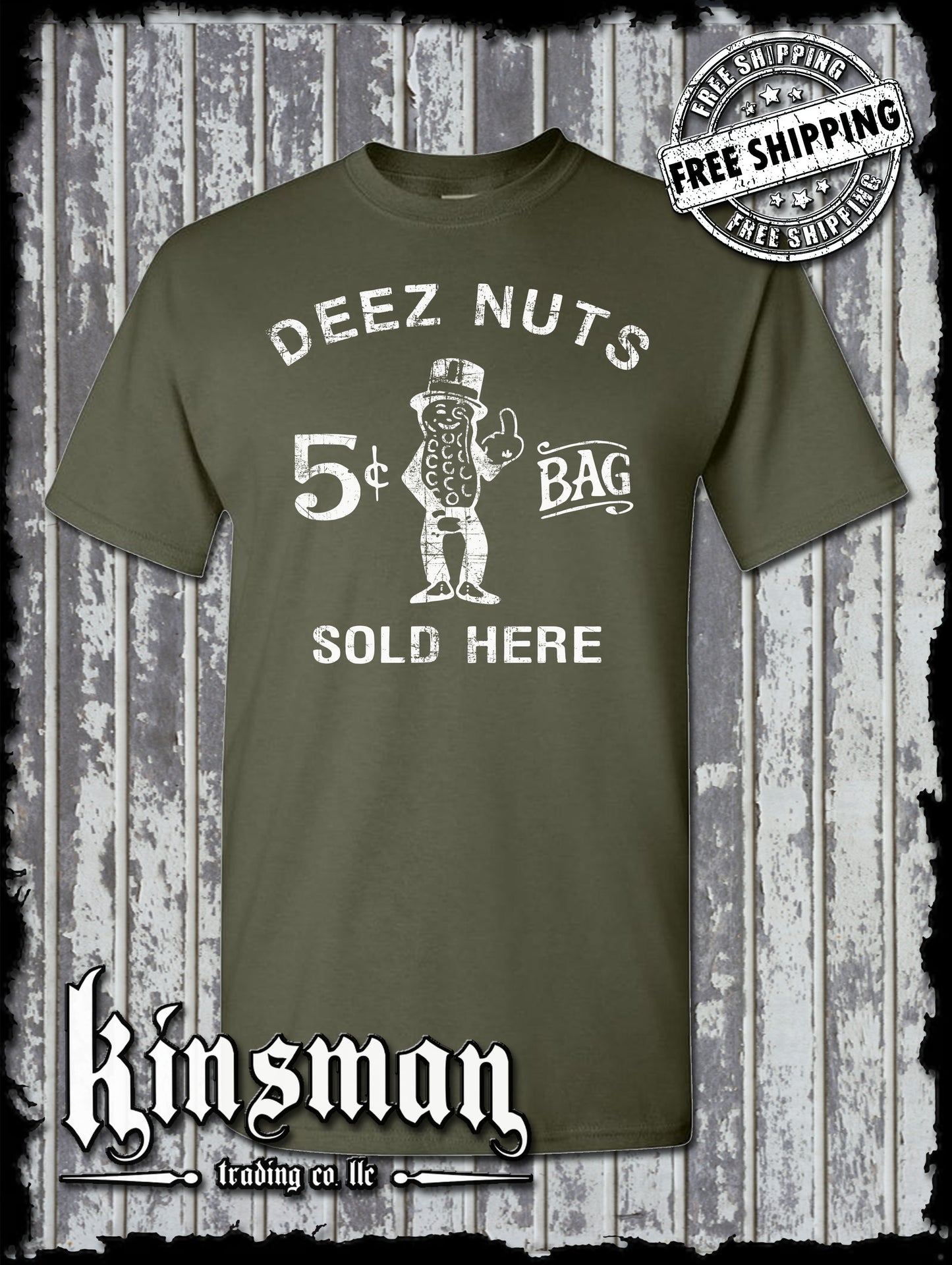 Deez Nuts Sold Here T-Shirt - Funny Adult's Only Rude College Humor