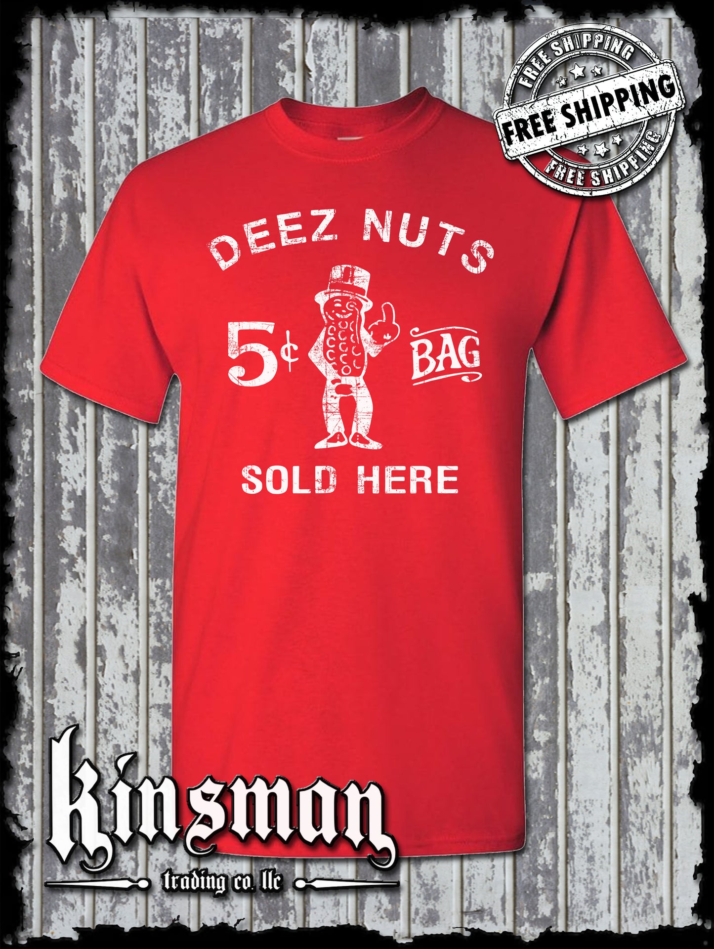Deez Nuts Sold Here T-Shirt - Funny Adult's Only Rude College Humor