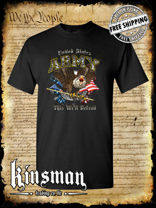 US Army This We'll Defend T-Shirt Official Licensed Military