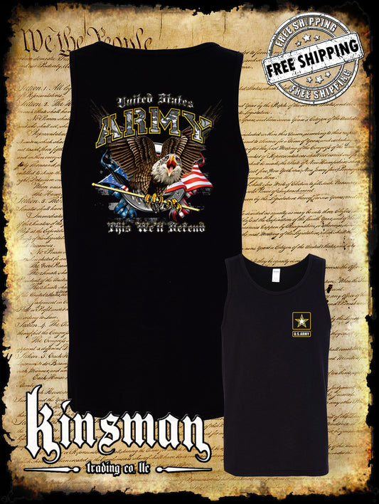 US Army This We'll Defend 2-Sided Tank Top Sweatshirt Official Licensed Military