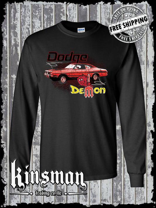 Dodge Demon Long Sleeve T-Shirt Route 66 American Classic Retro Cars