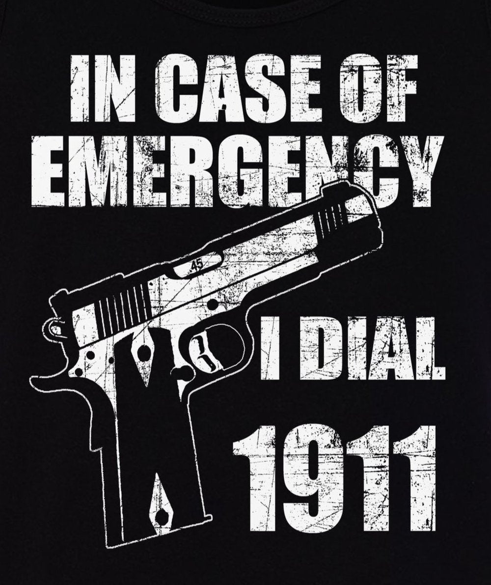 In Case of EMERGENCY, Dial 1911 2-Sided Tank Top T-Shirt