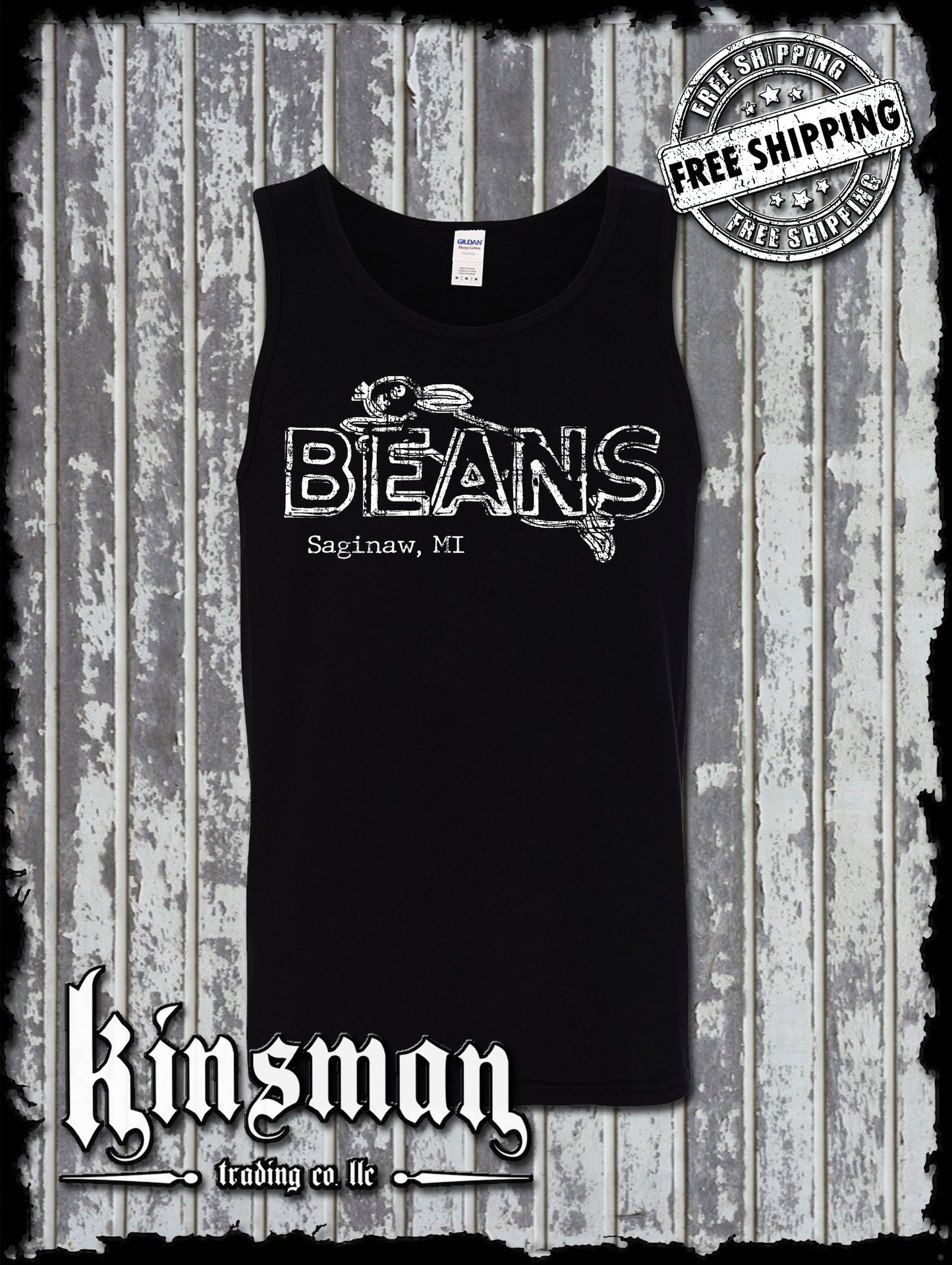 Saginaw Beans Bunny Rabbit Tank Top T-Shirt Souvenir Gift Mid-Michigan