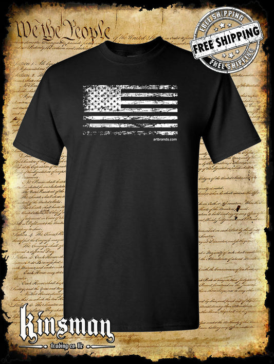 United States Flag Distressed Logo T-Shirt USA