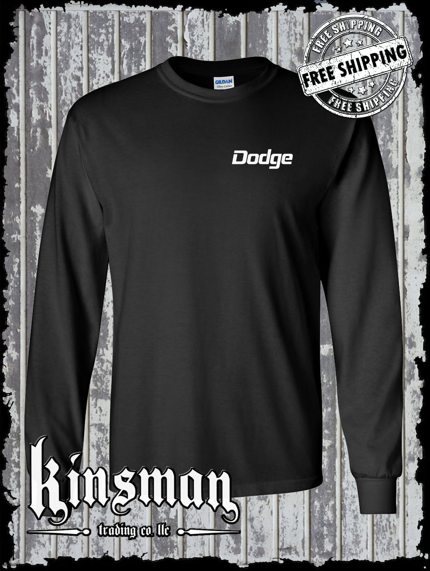 Dodge Logo Crest Long Sleeve T-Shirt - Official Licensed Product