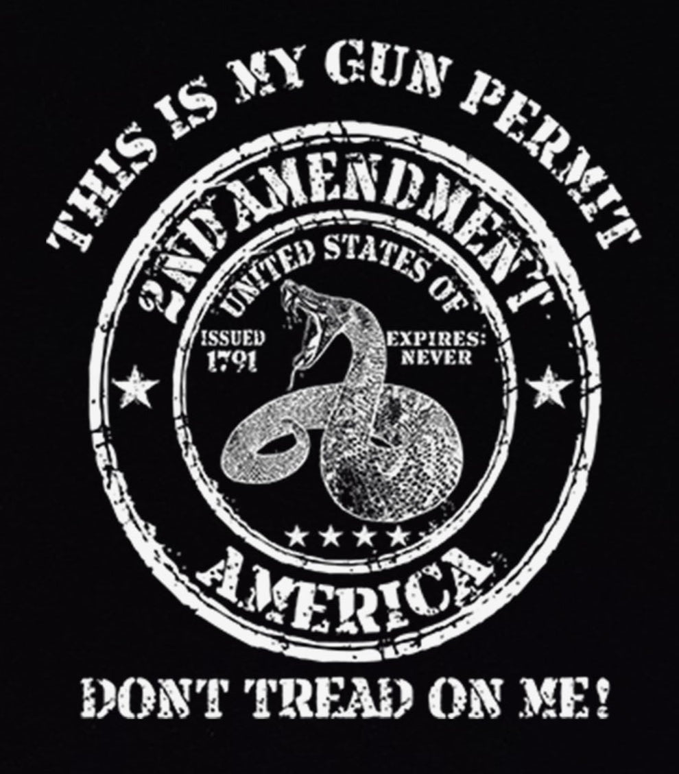 This Is My GUN PERMIT Don't Tread On Me Tank Top T-Shirt 2nd Amendment