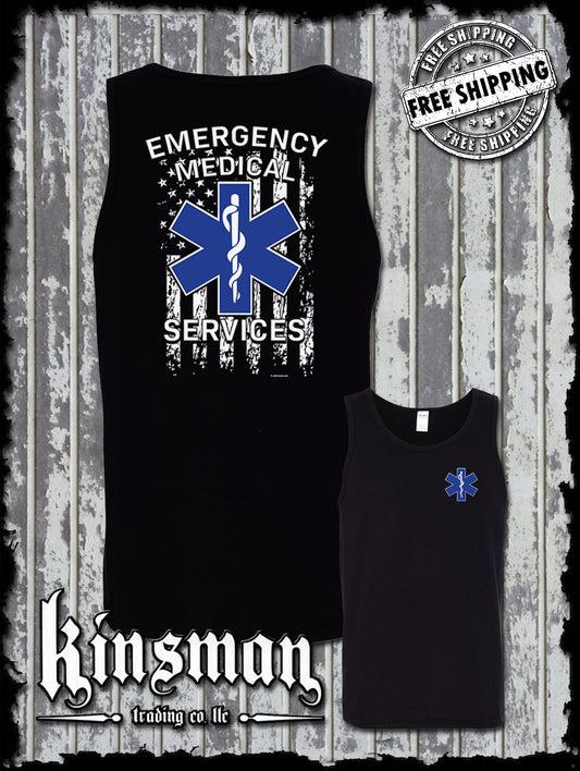 EMS American Flag Tank Top T-Shirt / Emergency Medical Services EMT