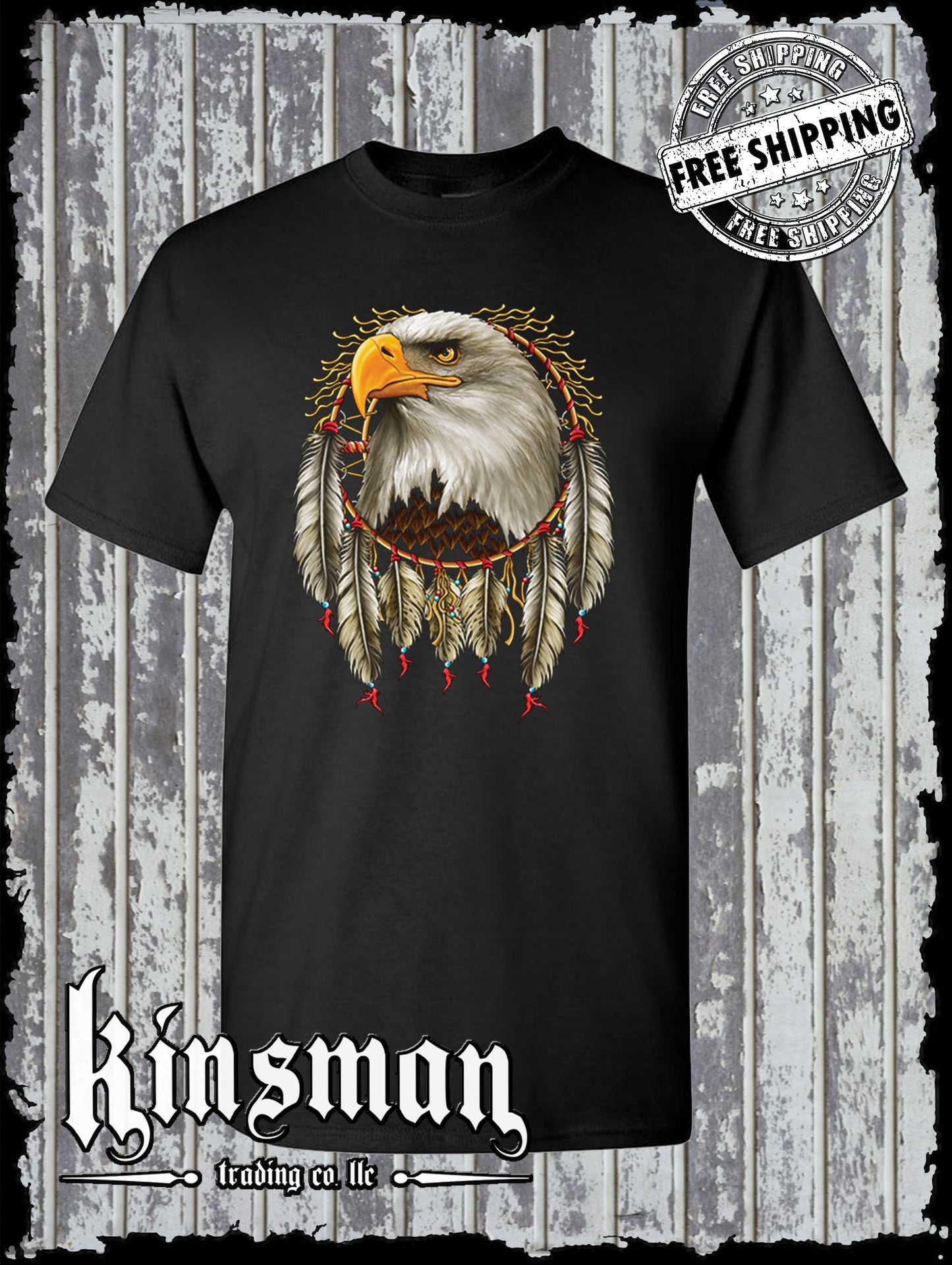 Eagle Dreamcatcher T-Shirt Native American Pride Indian Feathers