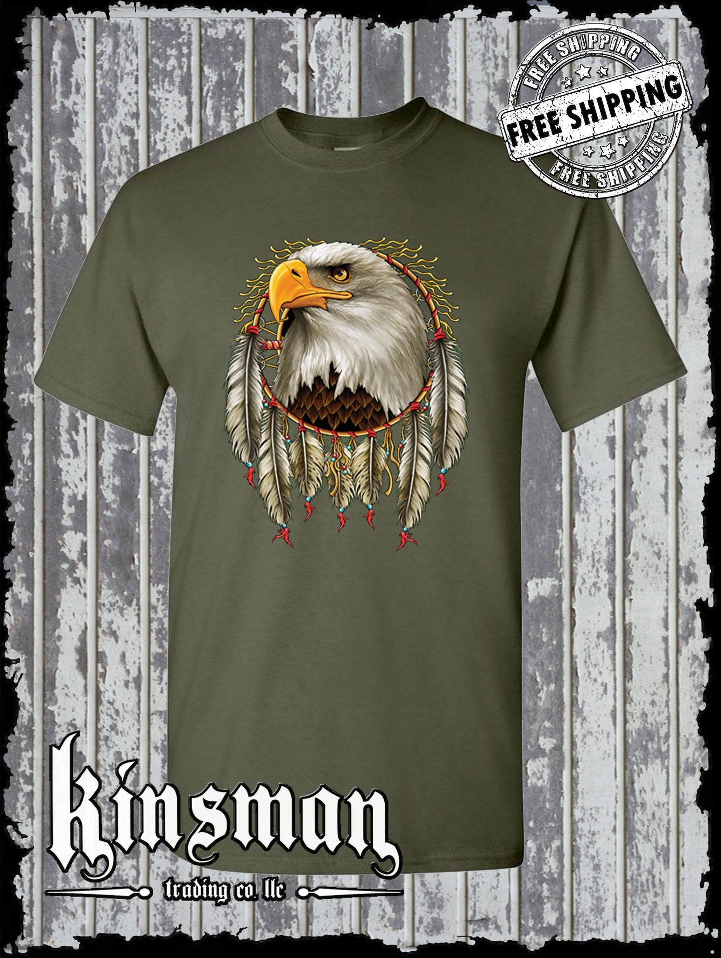 Eagle Dreamcatcher T-Shirt Native American Pride Indian Feathers
