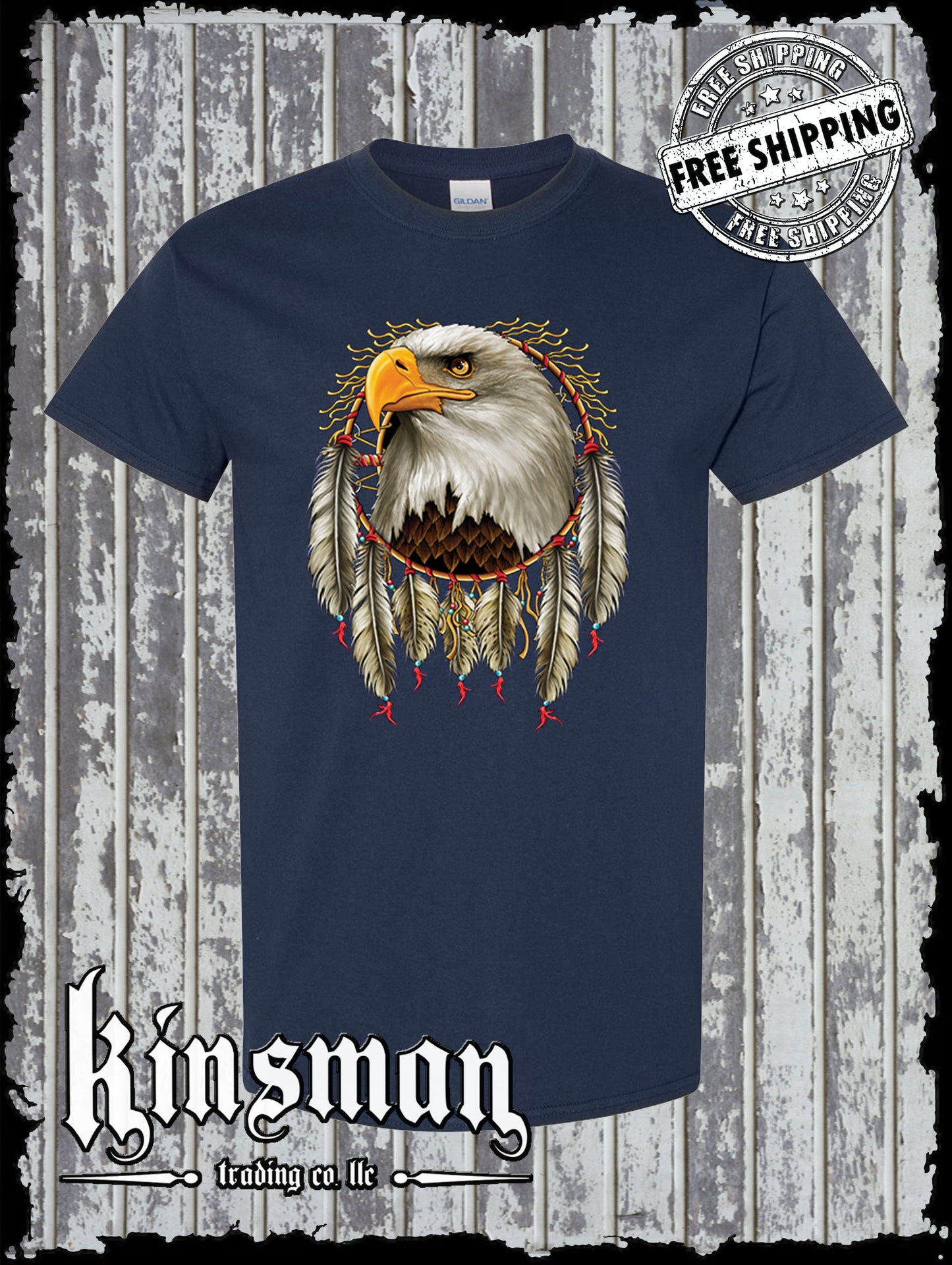 Eagle Dreamcatcher T-Shirt Native American Pride Indian Feathers