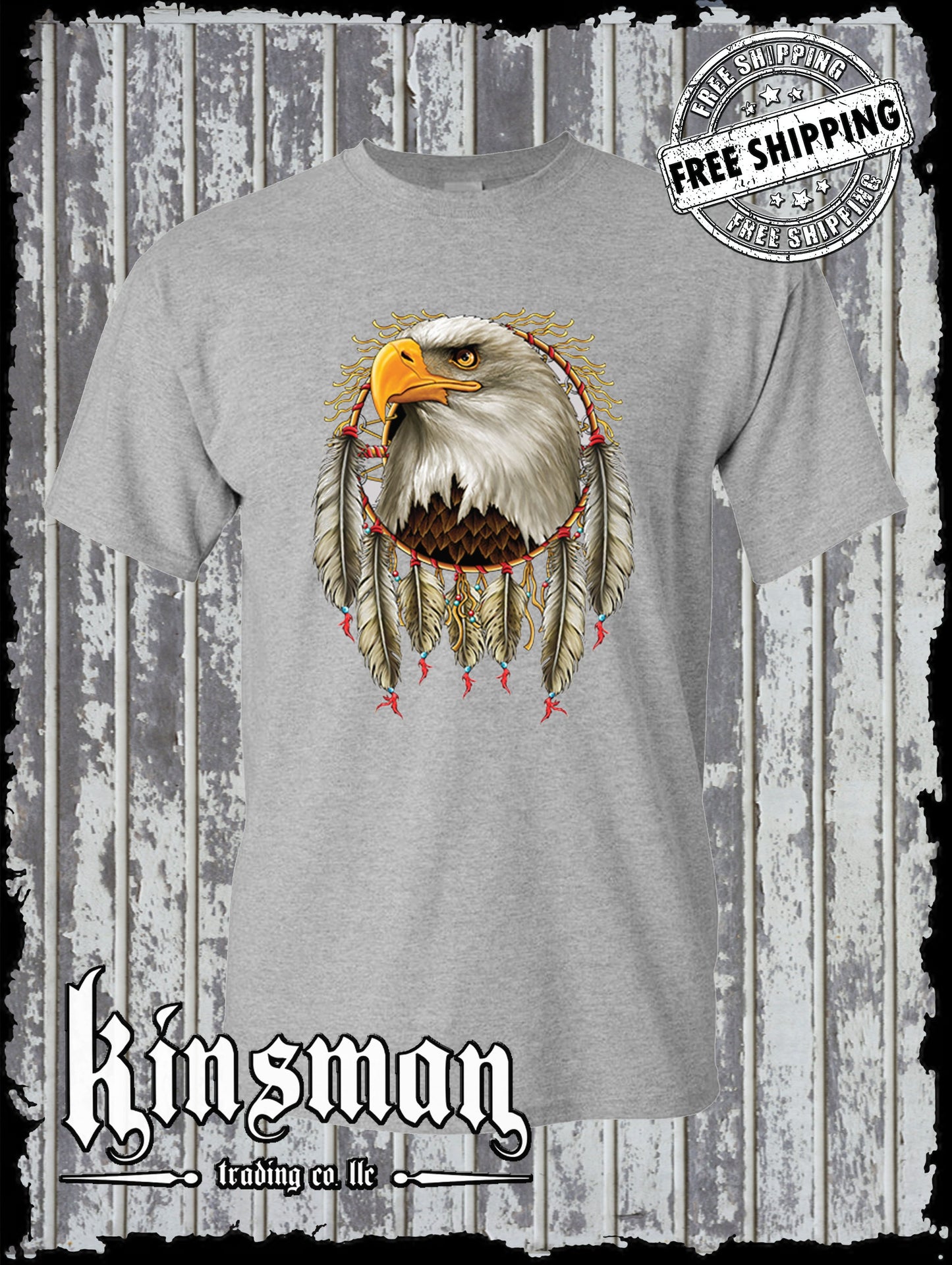 Eagle Dreamcatcher T-Shirt Native American Pride Indian Feathers
