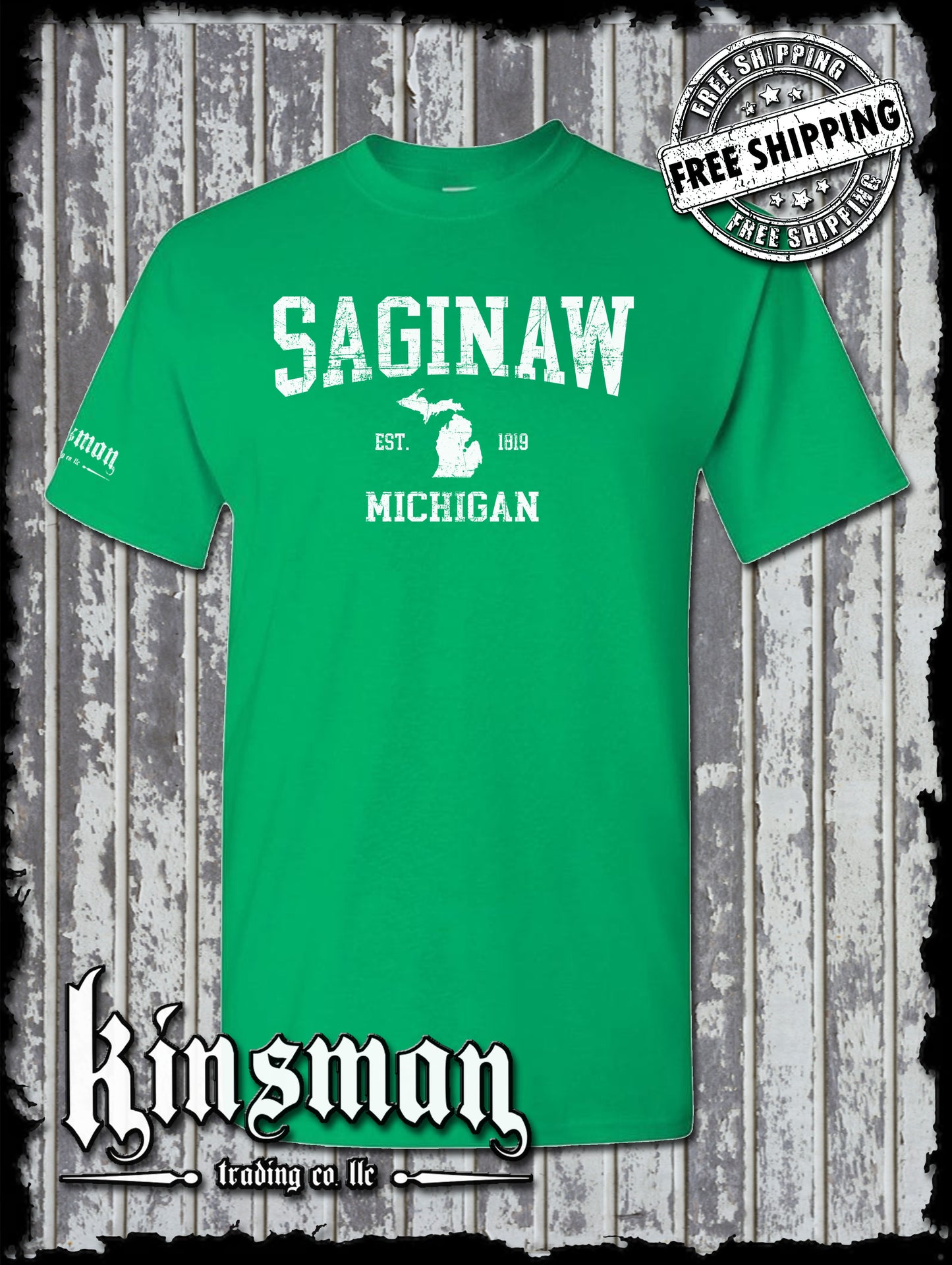 Saginaw Michigan Est 1819 T-Shirt Souvenir Gift Mid-Michigan
