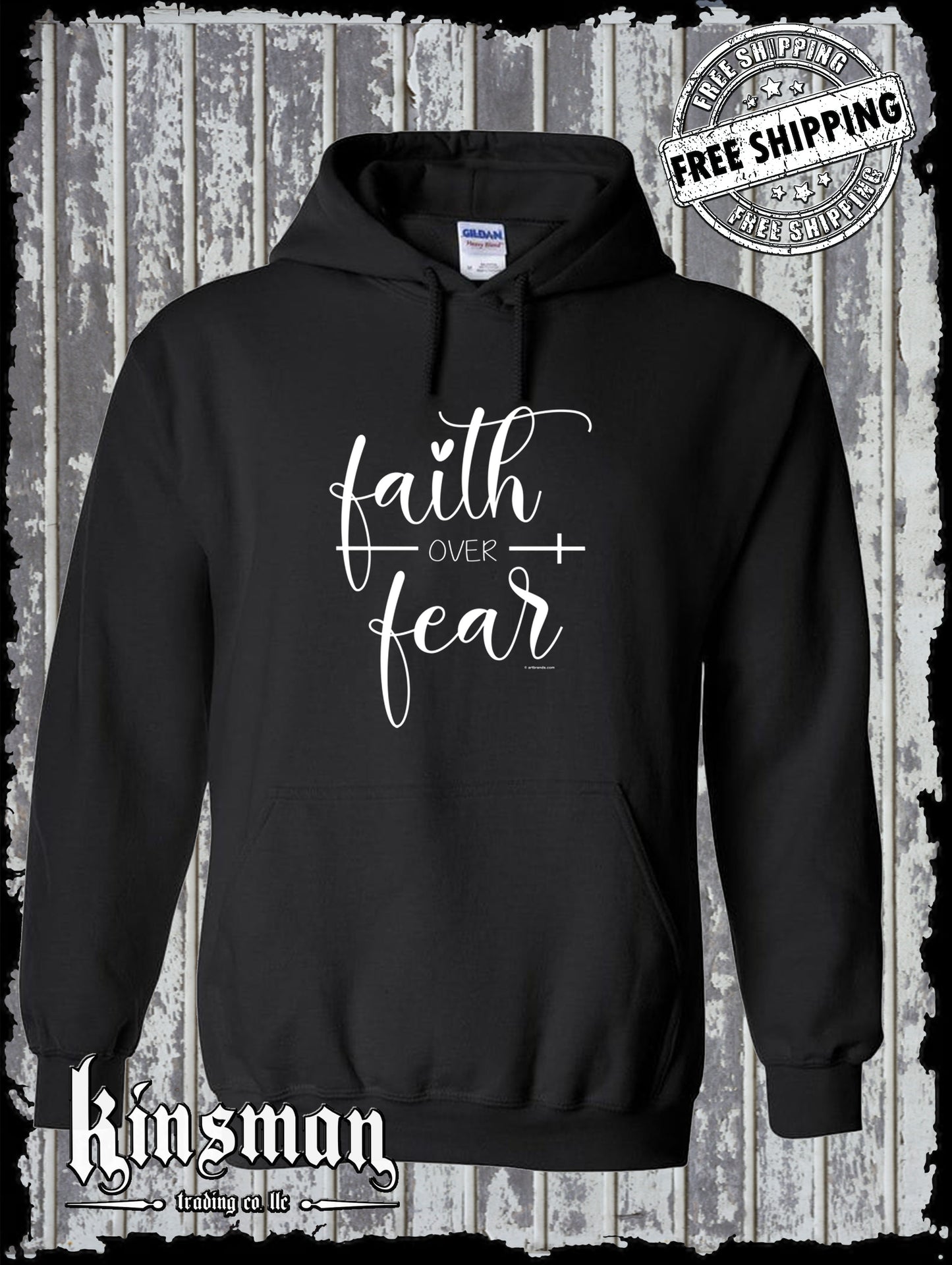 Faith Over Fear Hoodie / Sweatshirt - Christian Faith Jesus God Belief Religious