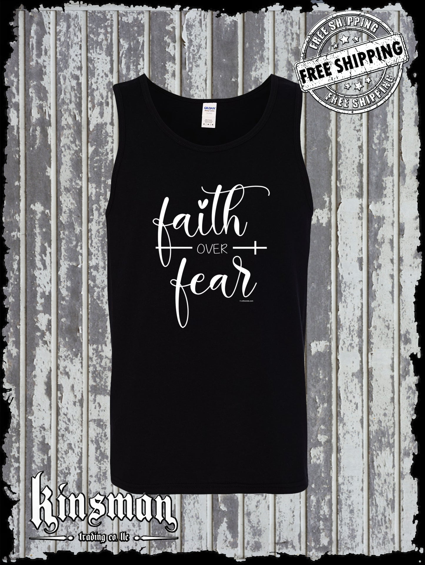 Faith Over Fear Tank Top T-Shirt - Christian Faith Jesus God Belief Religious