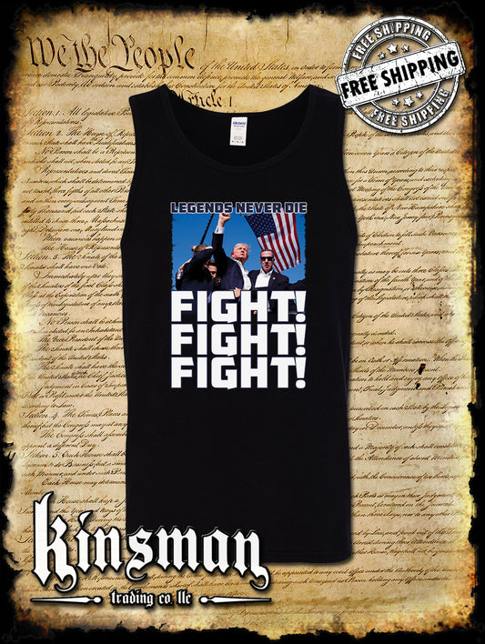 Fight! Fight! Fight! Legends Never Die Tank Top T-Shirt Trump 2024 MAGA USA