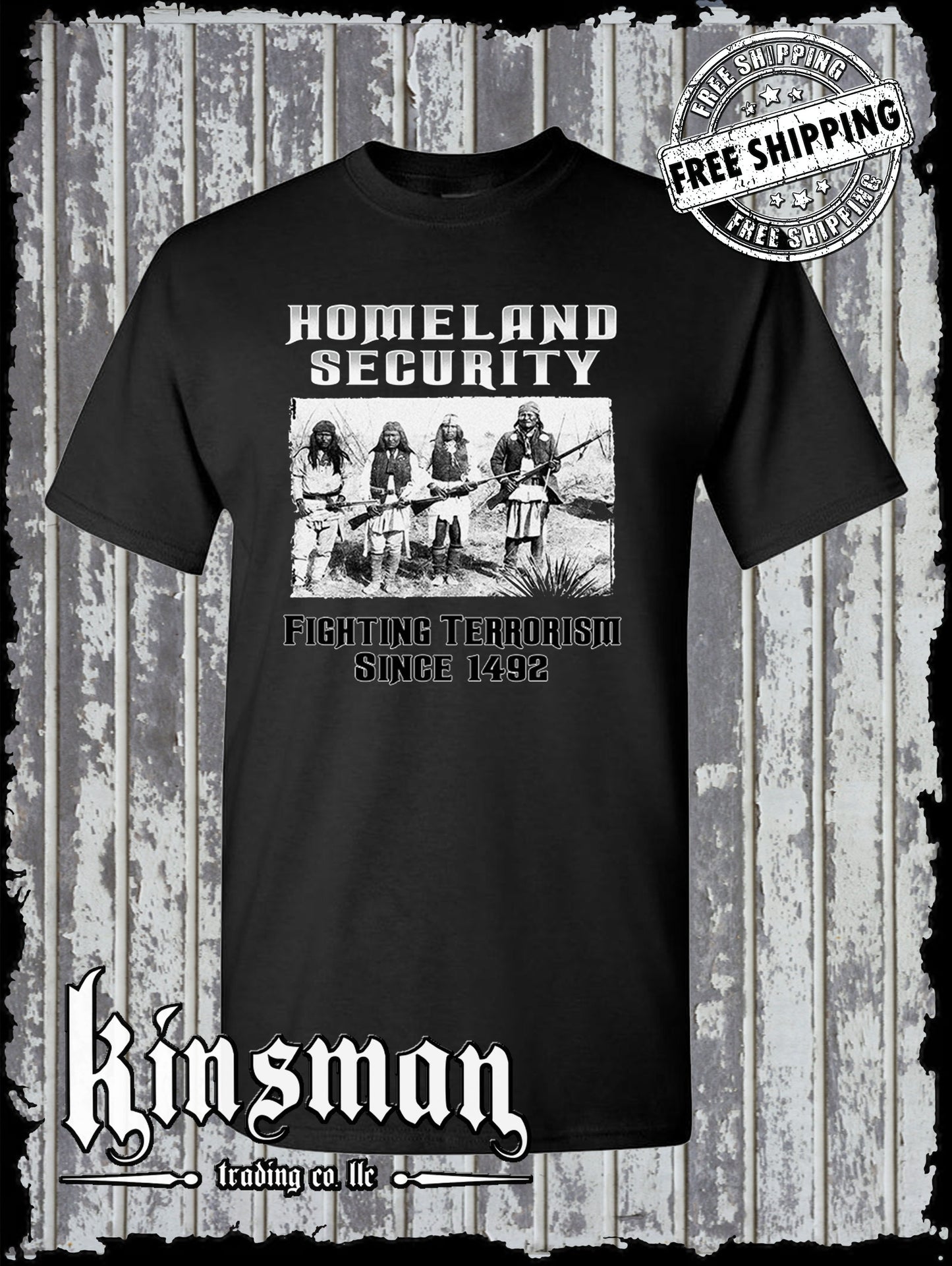 Fighting Terrorism Since 1492 T-Shirt Native American Indian