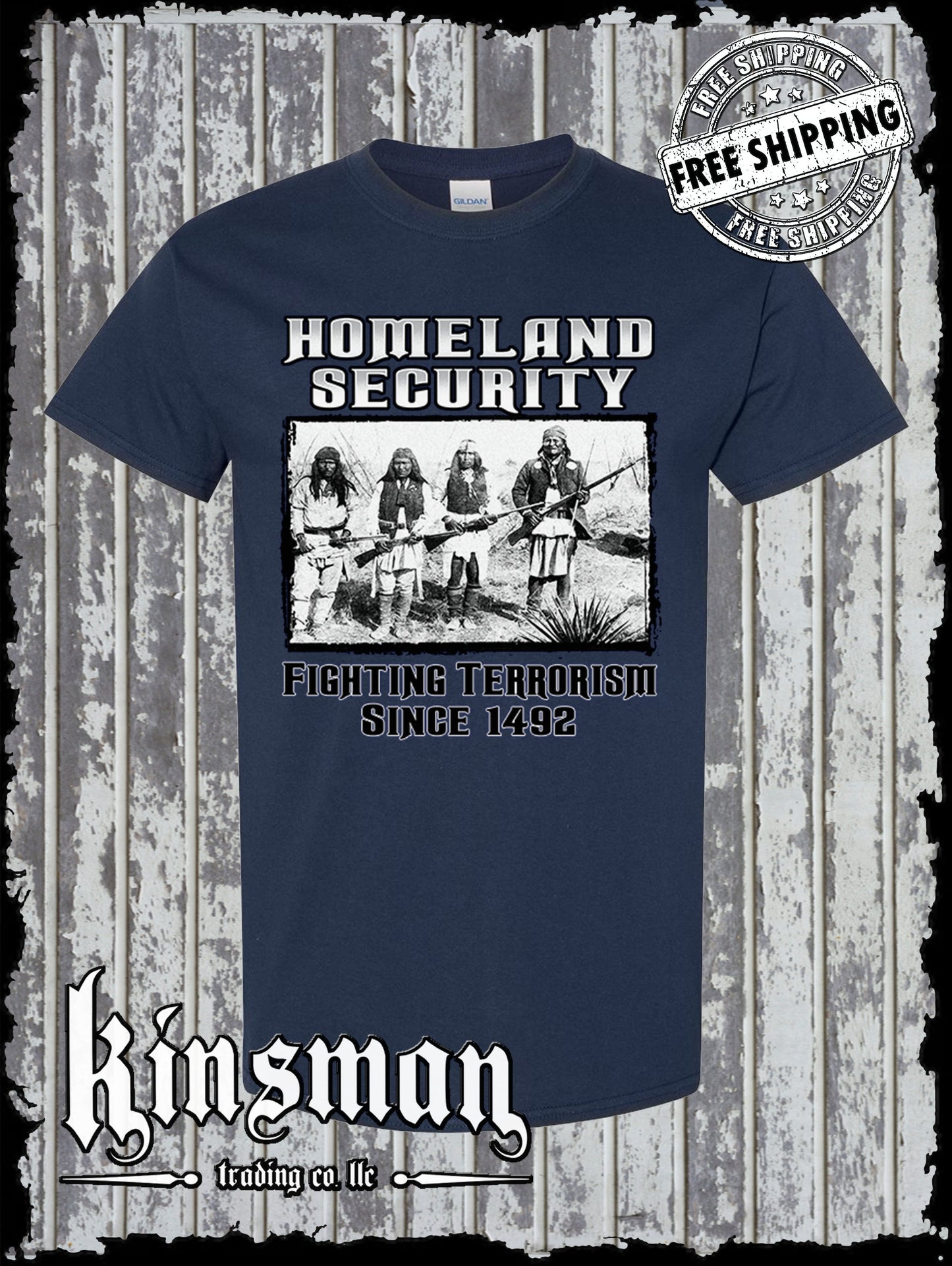 Fighting Terrorism Since 1492 T-Shirt Native American Indian