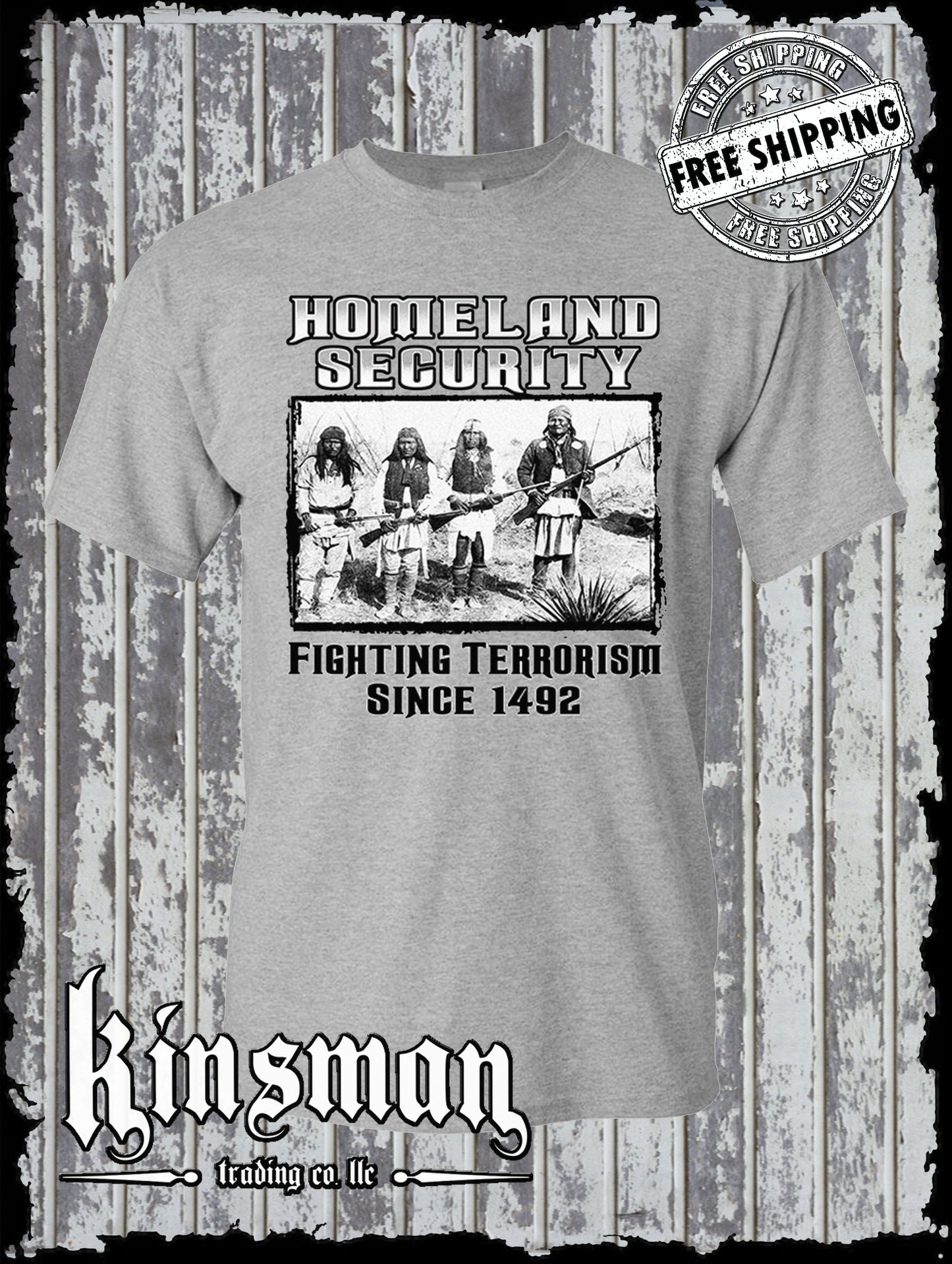 Fighting Terrorism Since 1492 T-Shirt Native American Indian
